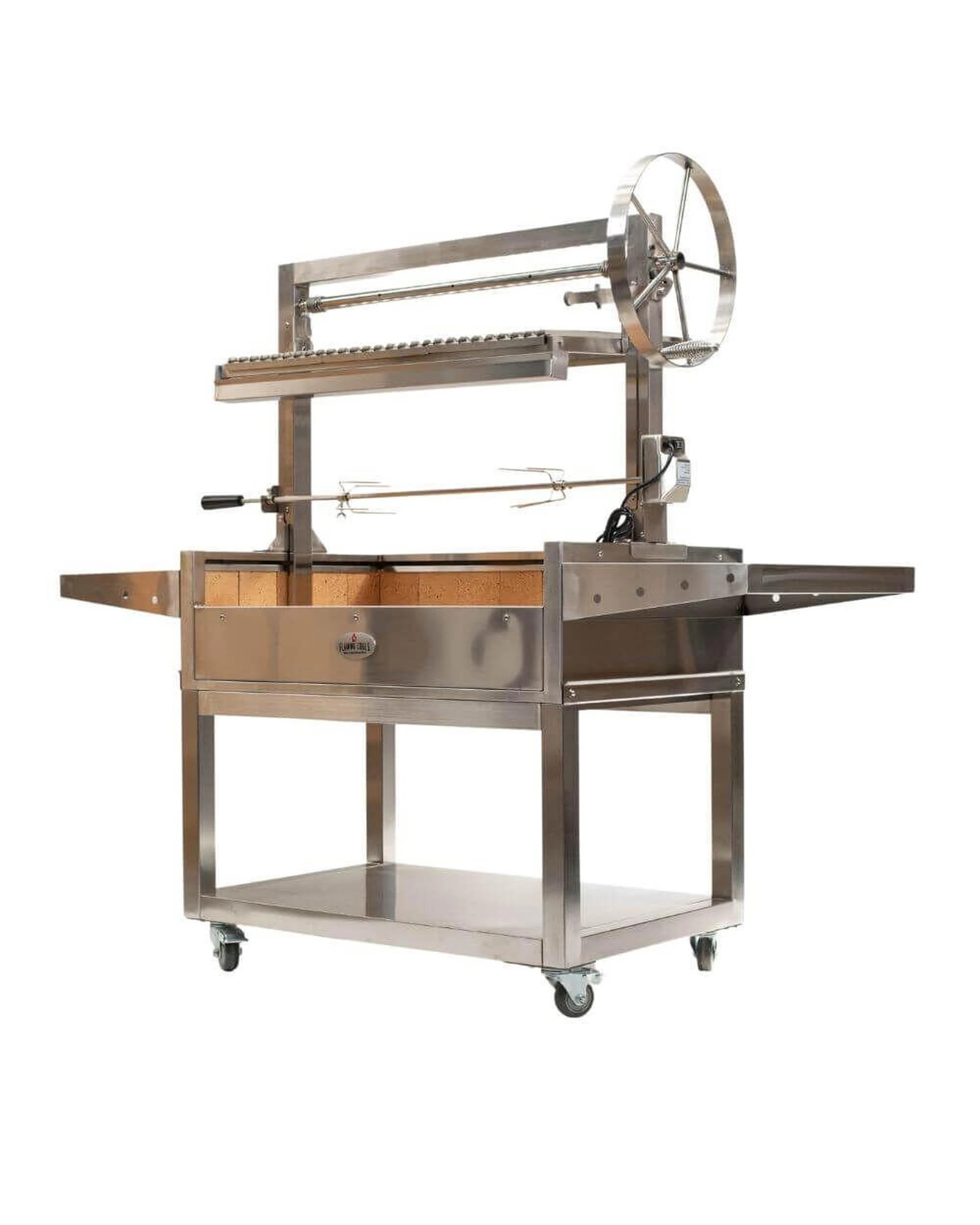 7 Flaming Coals Large Stainless Steel Parrilla BBQ with Rotisserie, 7 of 9
