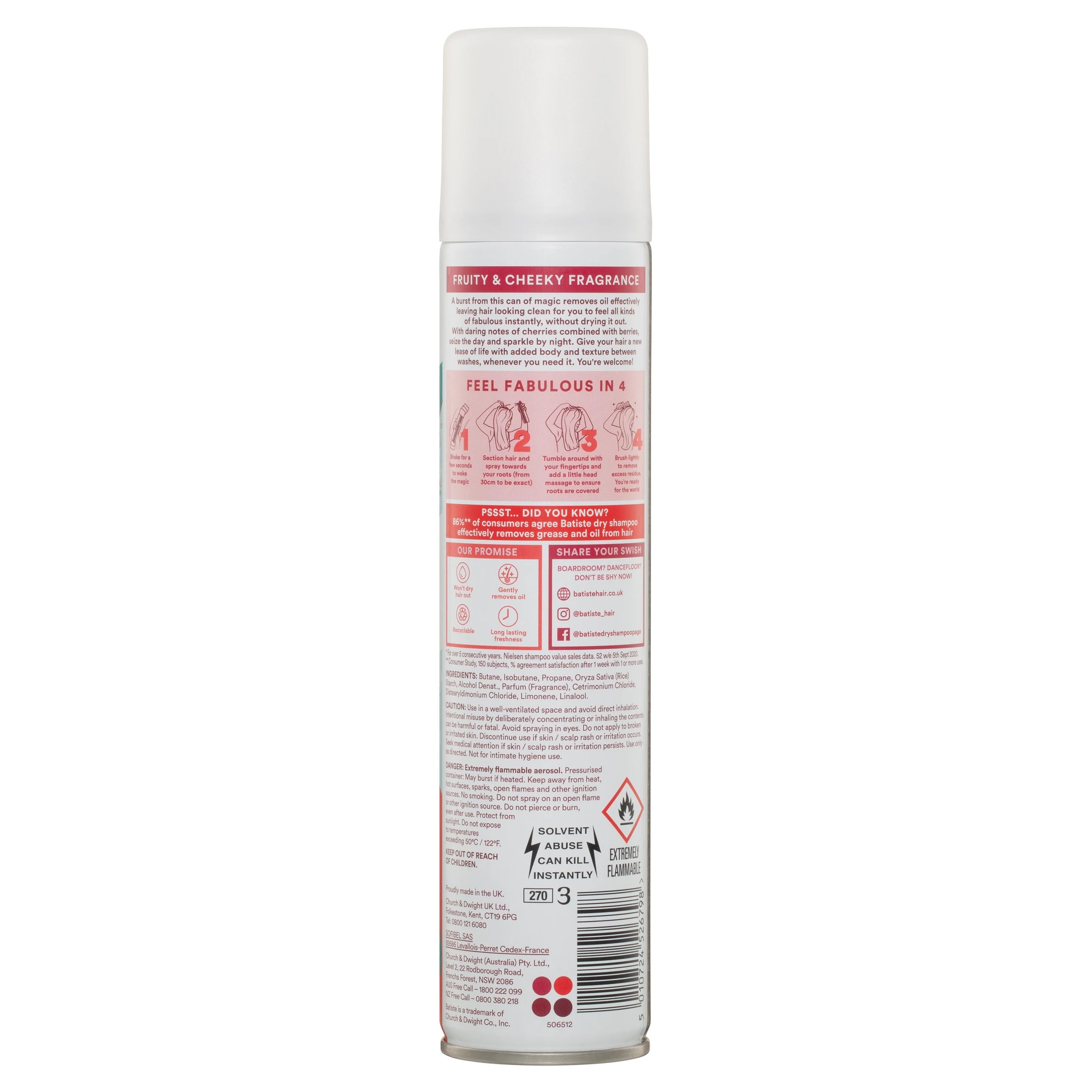 2 Batiste Cherry Dry Shampoo 200ml - Cheeky Cherry, 2 of 10