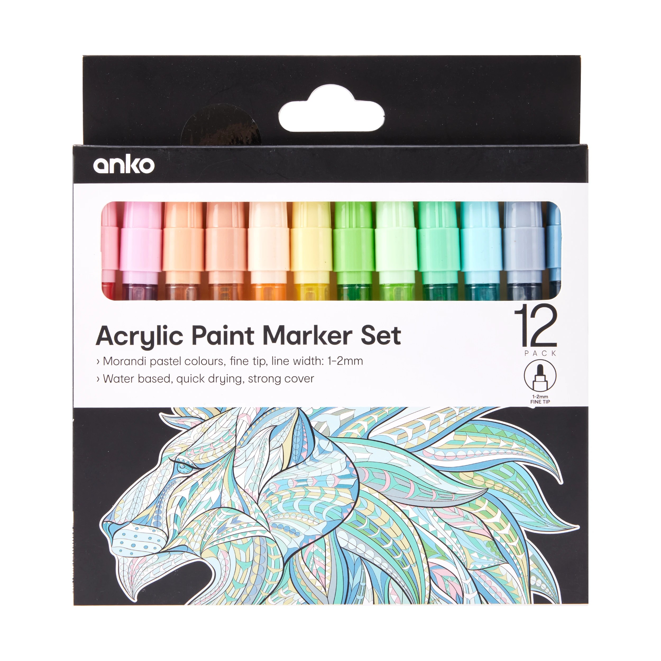 1 12 Pack Acrylic Paint Marker Set, 1 of 5
