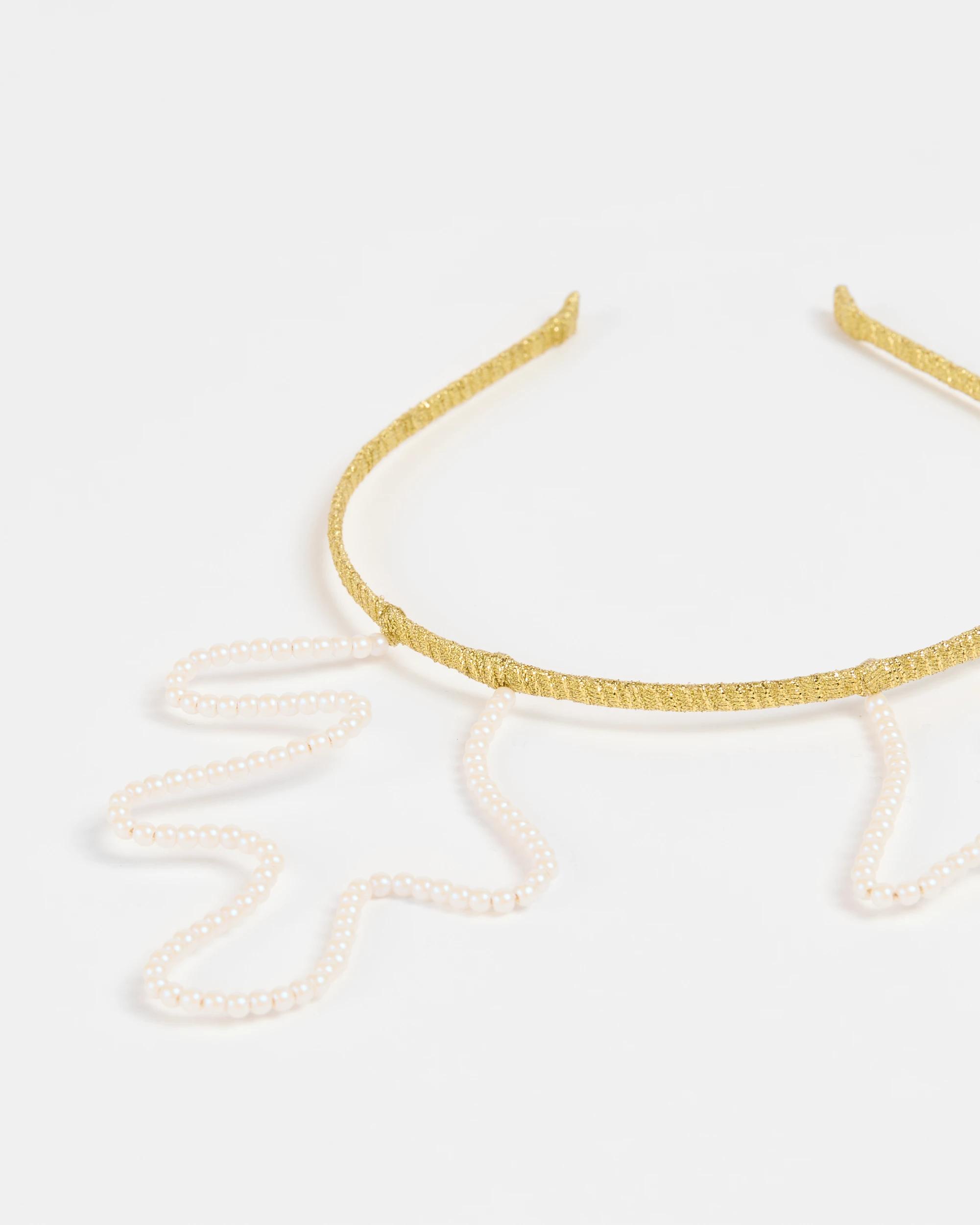 3 Target Christmas Beaded Reindeer Headband CREAM, 3 of 3