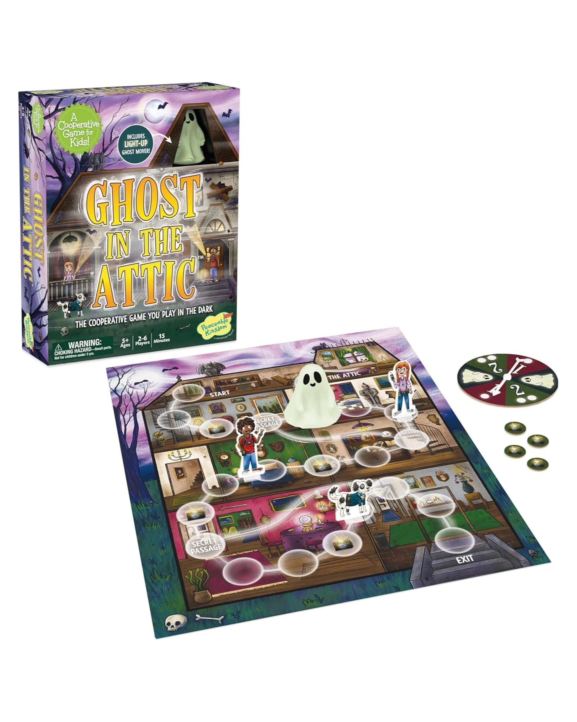 1 Peaceable Kingdom The Ghost in the Attic Board Game, 1 of 7