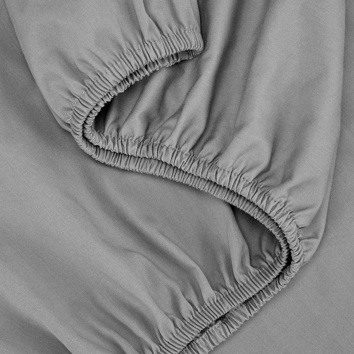 3 250 Thread Count Cotton Rich Sheet Set - King Bed, Grey, 3 of 7