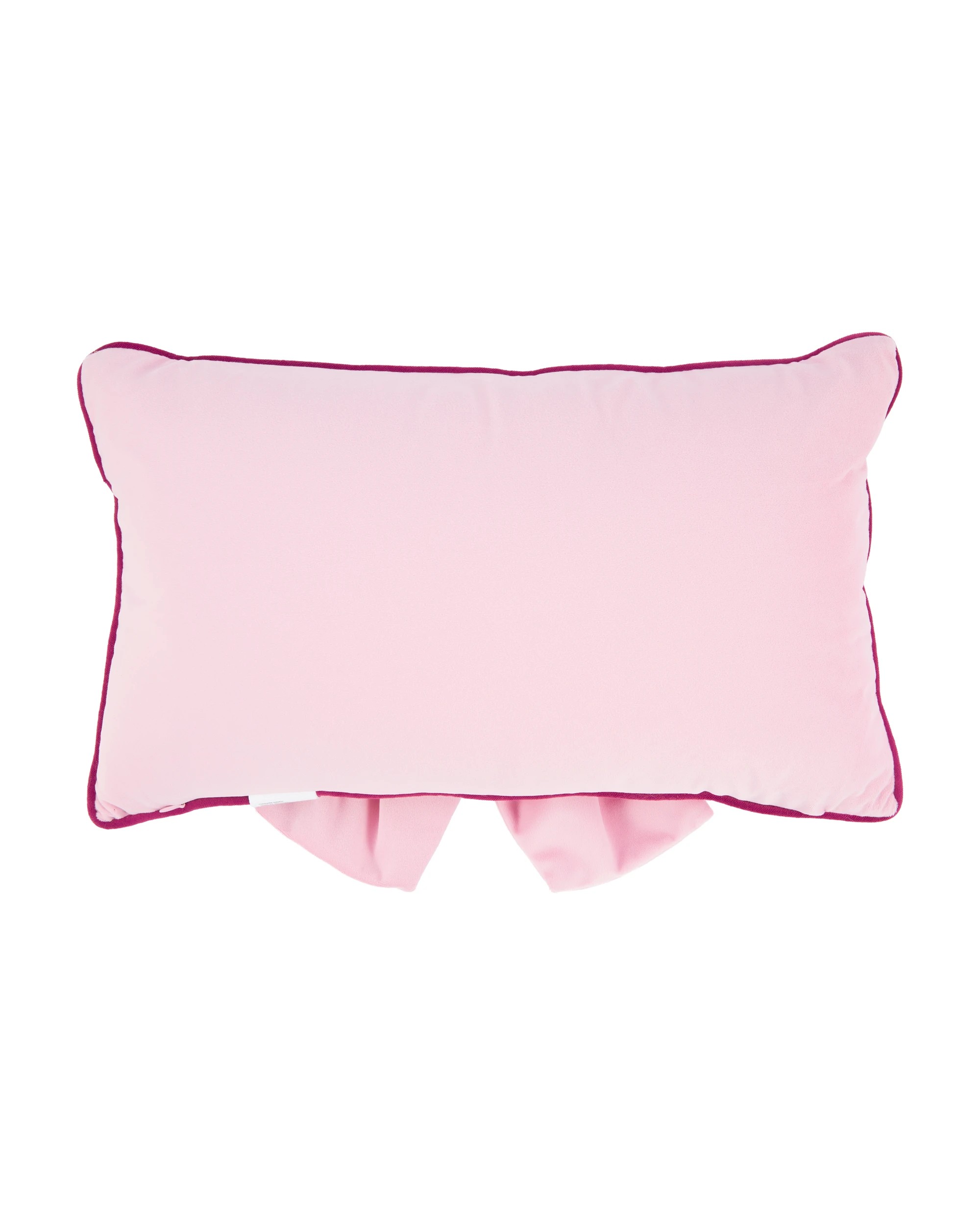 3 Velvet Bow Cushion - Pink, 3 of 4
