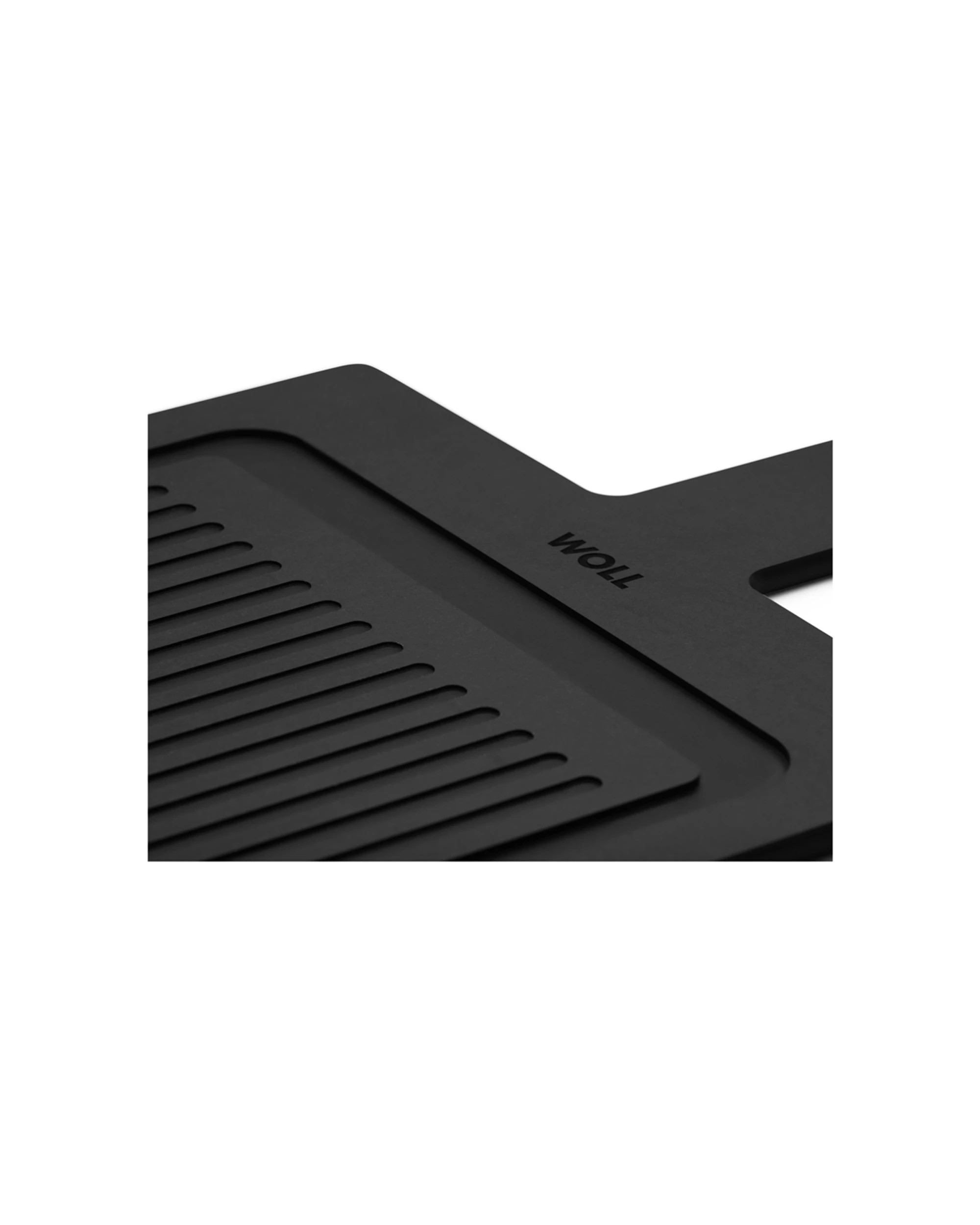 2 Woll Cut & Serve Board Handle With Ribs Durable Kitchen Surface Cutting Tool 49x25x0.7cm - Black, 2 of 3