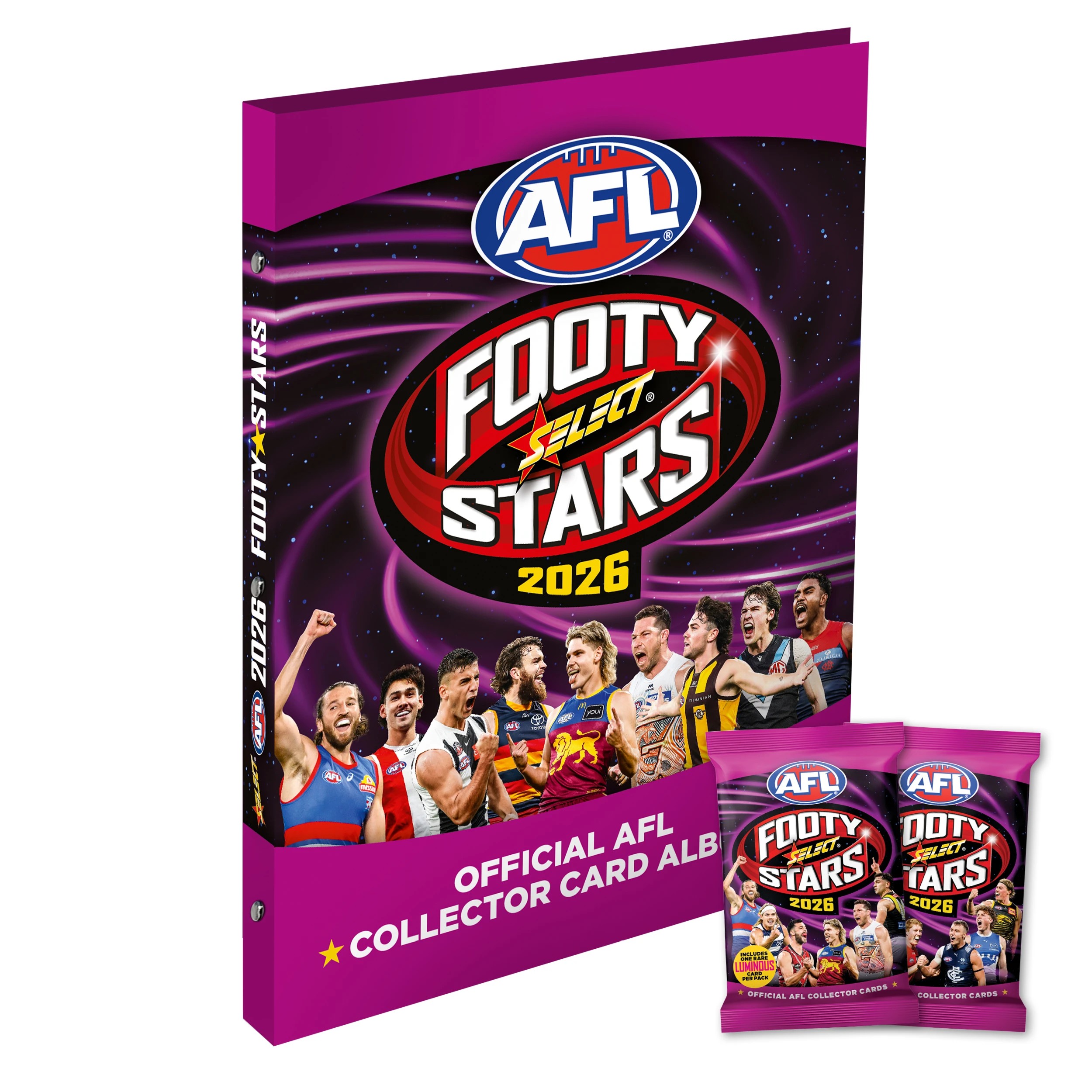 1 Official Select 2026 AFL Footy Stars Collector Binder Album, 1 of 2
