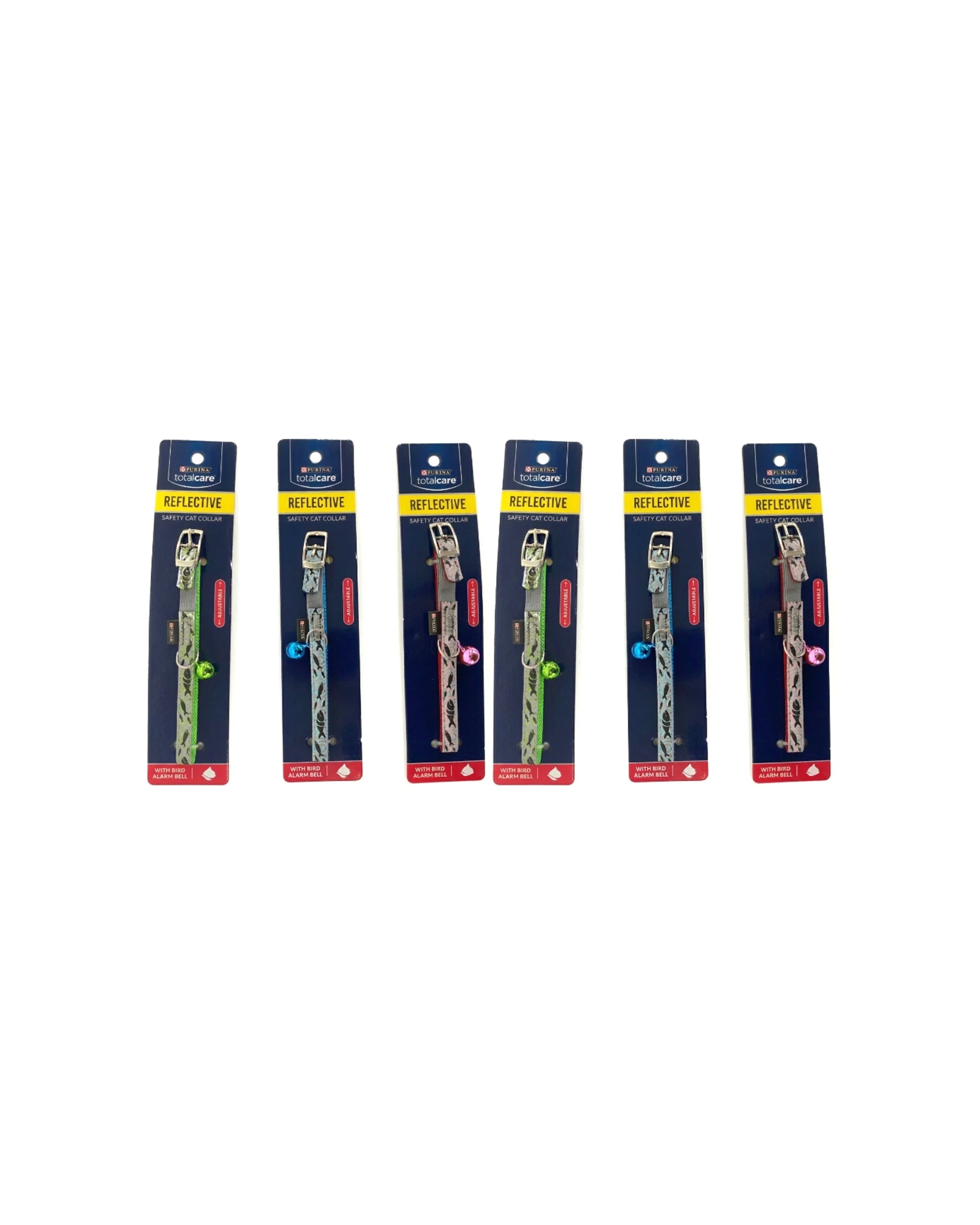 1 Purina 6PK Total Care High-Visibility Cat Collar Set Neck Strap - Multi, 1 of 2