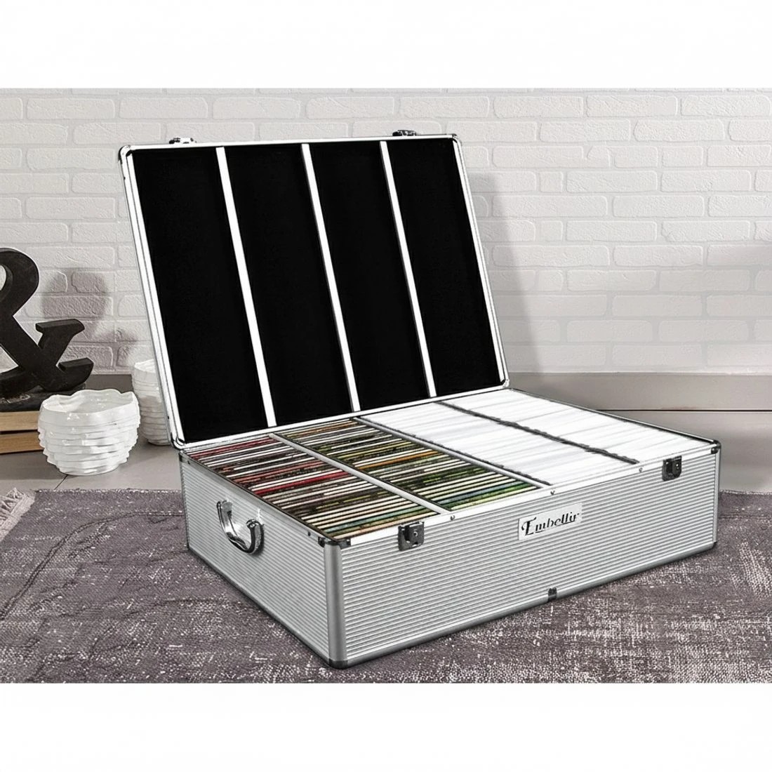 6 Embellir CD DVD Case Wallet Storage Box Aluminium Holder Folder 1000 Discs - Silver, 6 of 8
