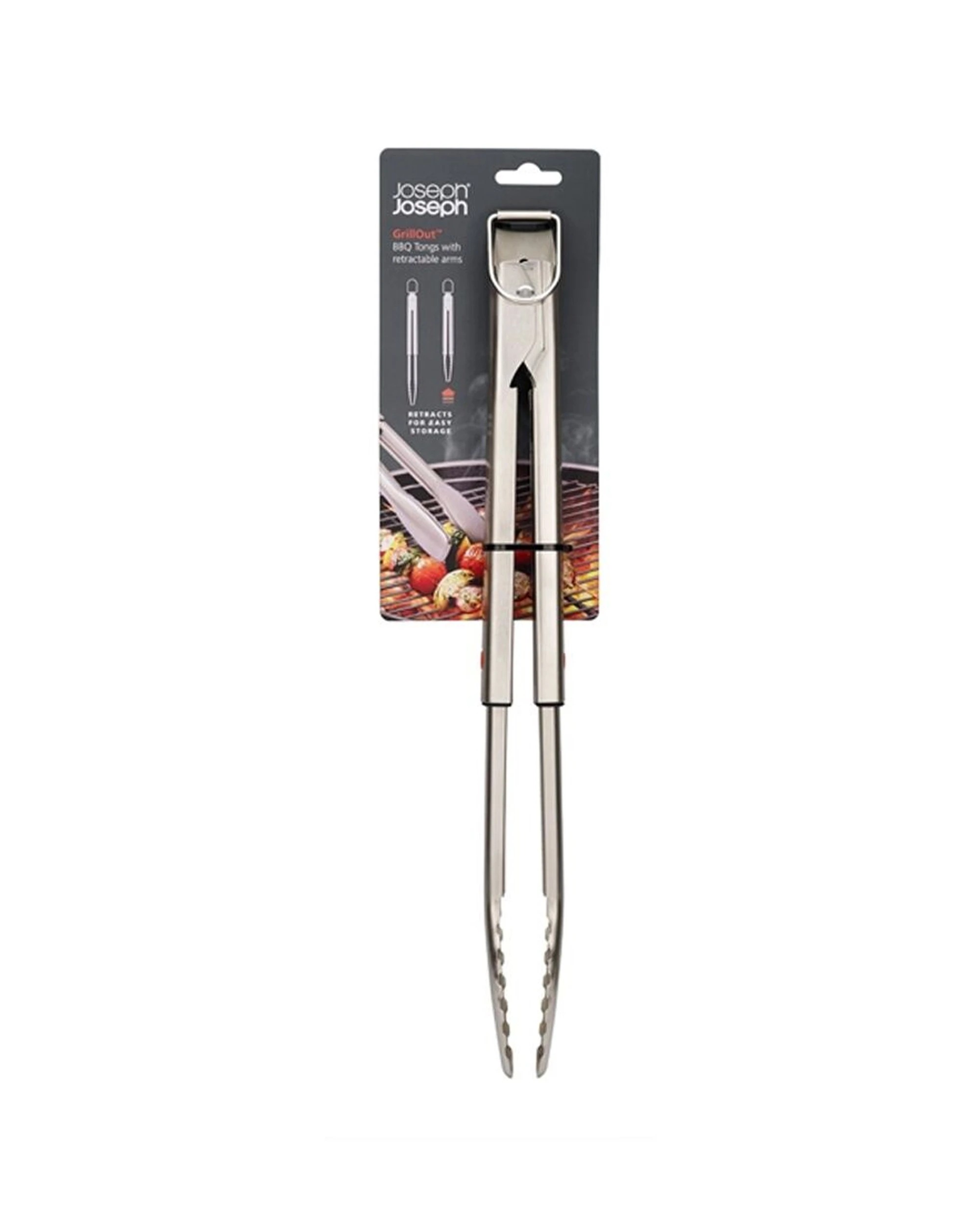 1 Joseph Joseph GrillOut BBQ Tongs Retractable Arms Stainless Steel - Silver, 1 of 7