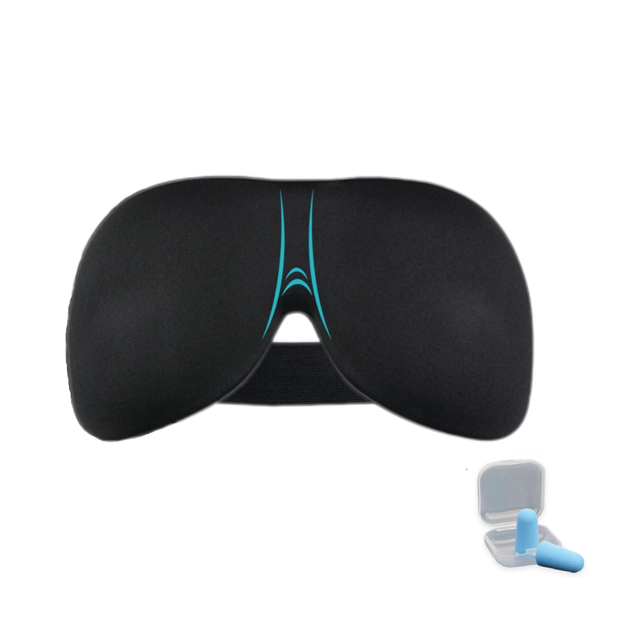1 Advwin Adjustable 3D Sleep Eye Mask for Men Women Earplugs Included - Black, 1 of 1