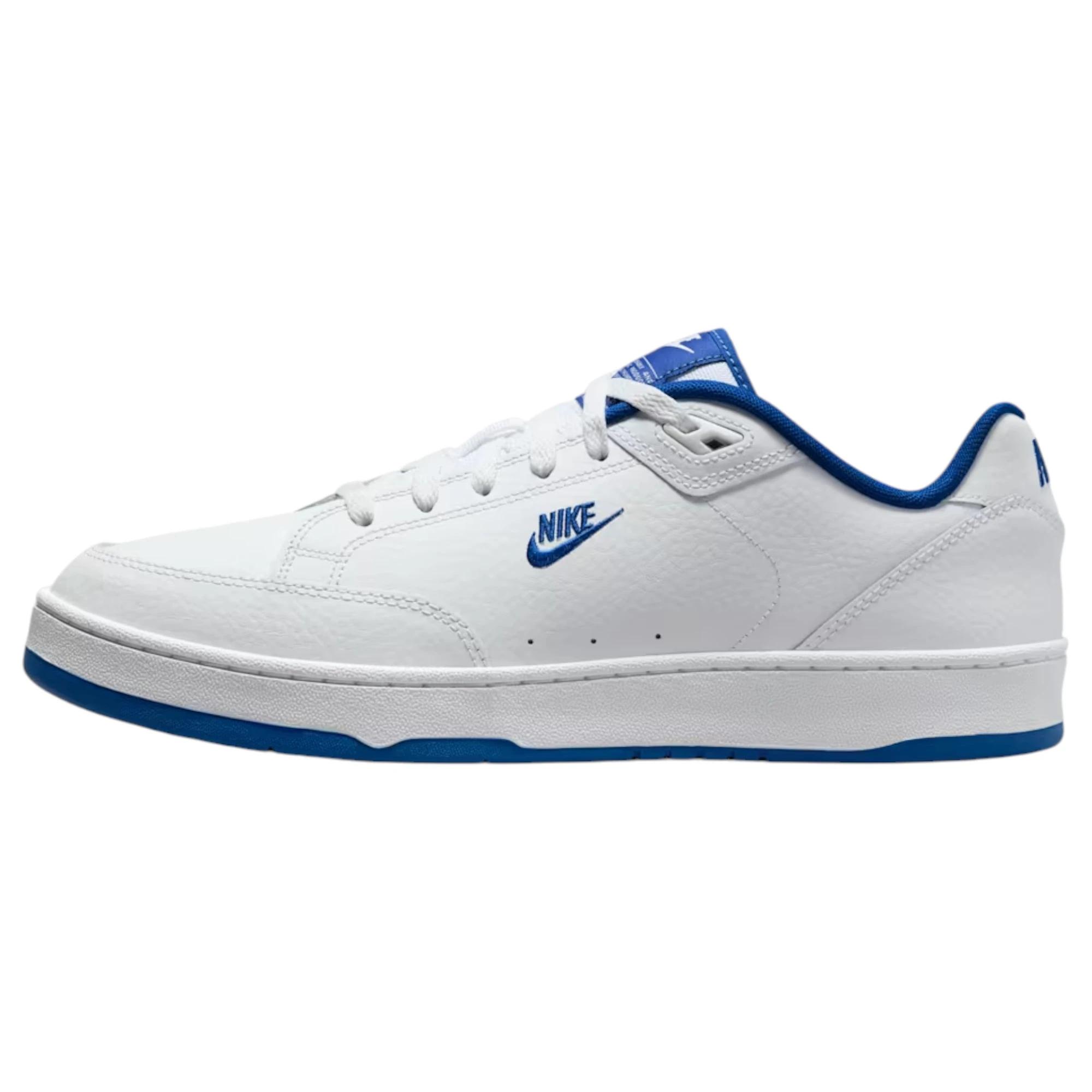 1 Nike Mens Grandstand II Athletic Shoes WHITE/BLUE, 1 of 7
