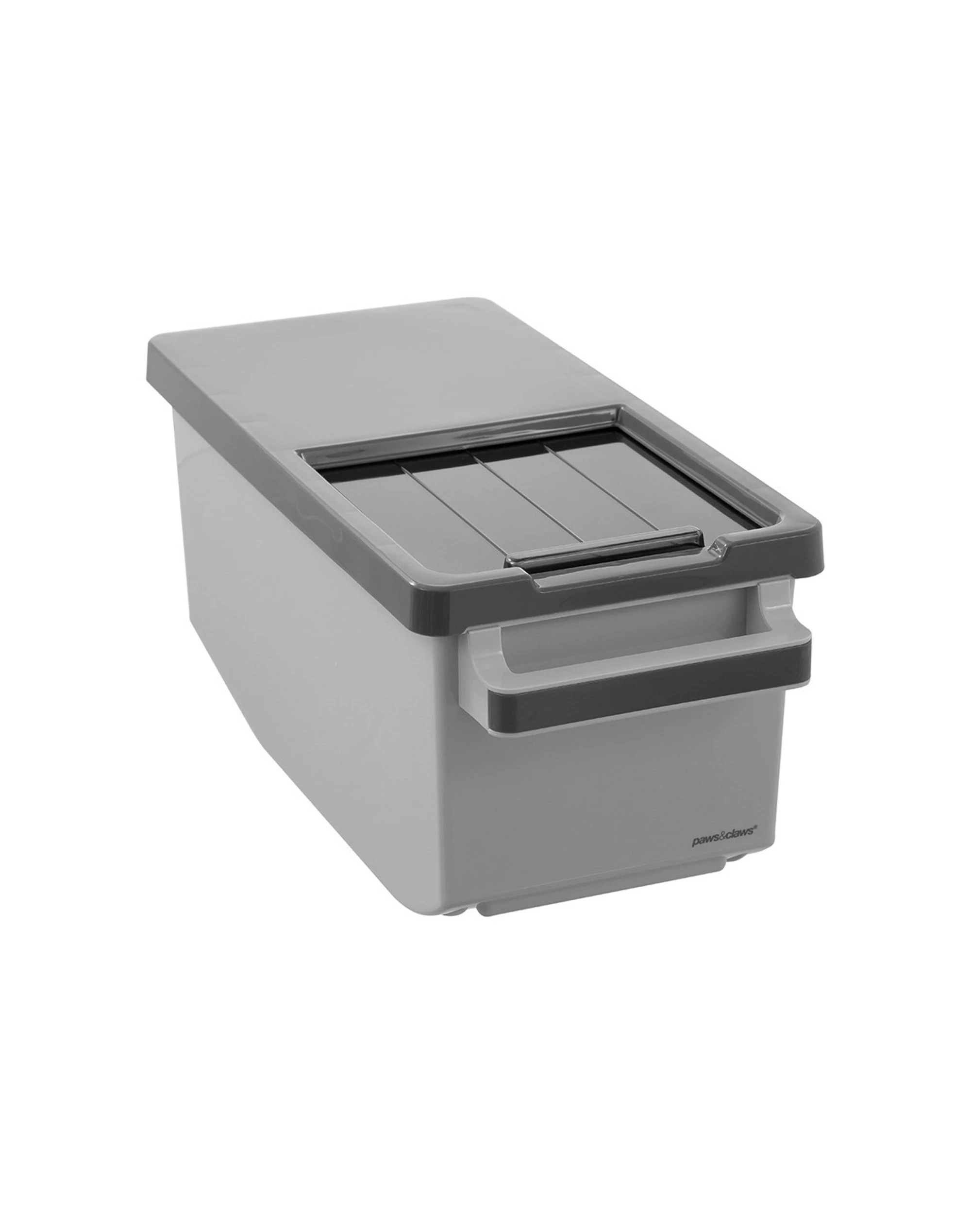 2 Paws And Claws Pet Food Storer Container 12 Litre BPA Clip Lock Lid - Grey, 2 of 6