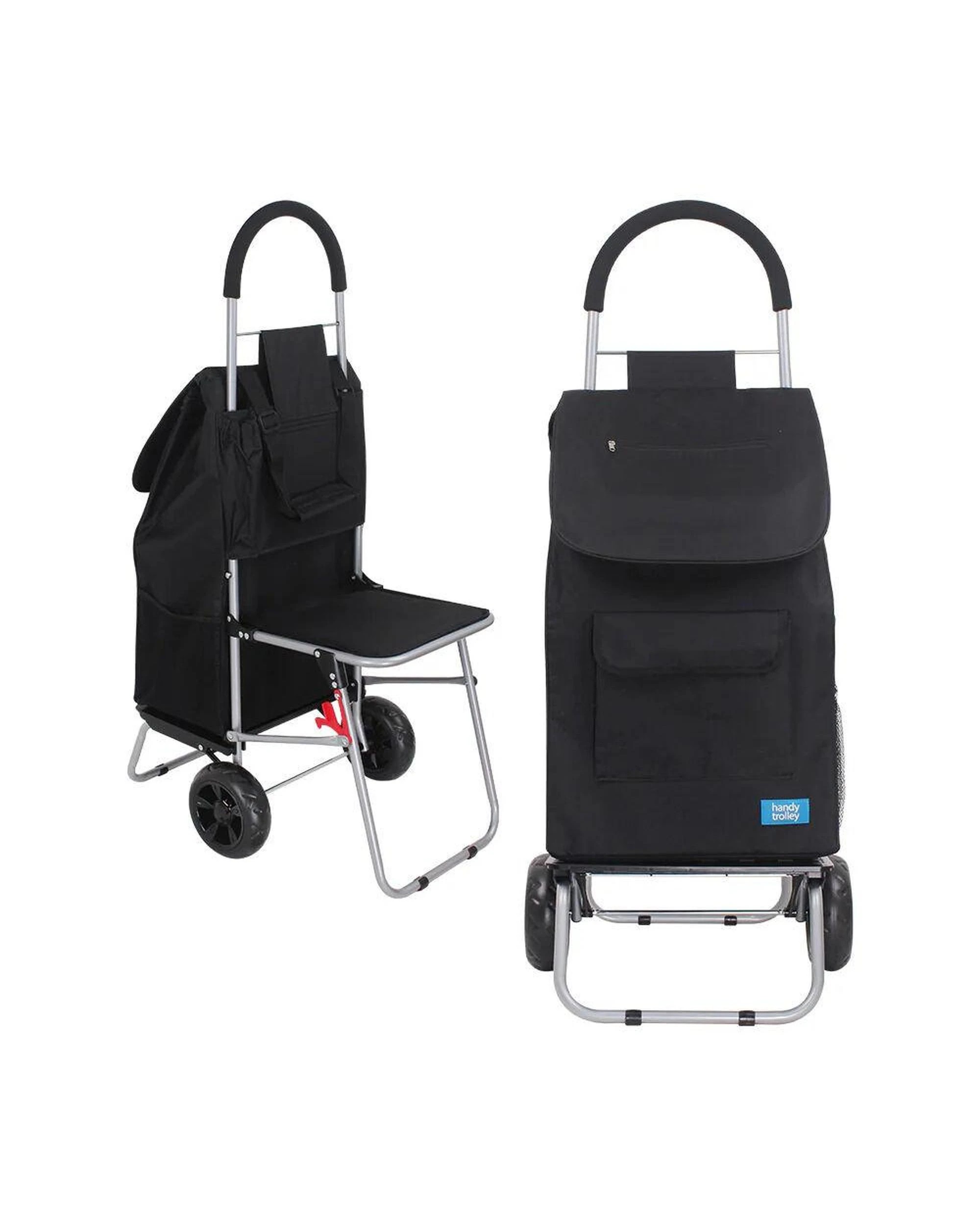 3 White Magic Handy Trolley 3in1 With Seat 40L  Black, 3 of 6