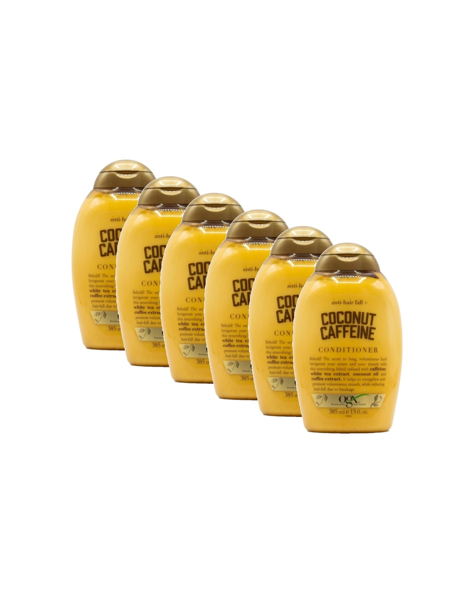 1 OGX 6PK Anti Hair Fall Tea Coconut Caffeine Conditioner 385ml Nourish - Multi, 1 of 3