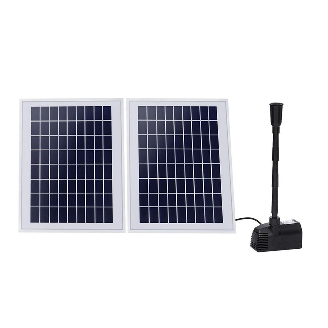 3 Gardeon Solar Pond Pump Submersible Water Fountain Kit with 2 Panels 1600L/H - Black - Black, 3 of 8
