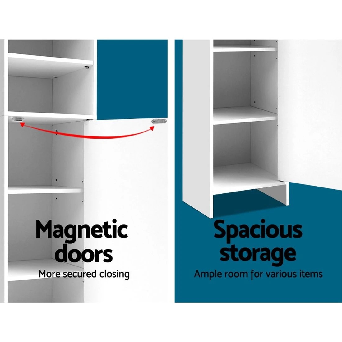 6 Artiss Bathroom Cabinet Storage 185cm
 - white, 6 of 8