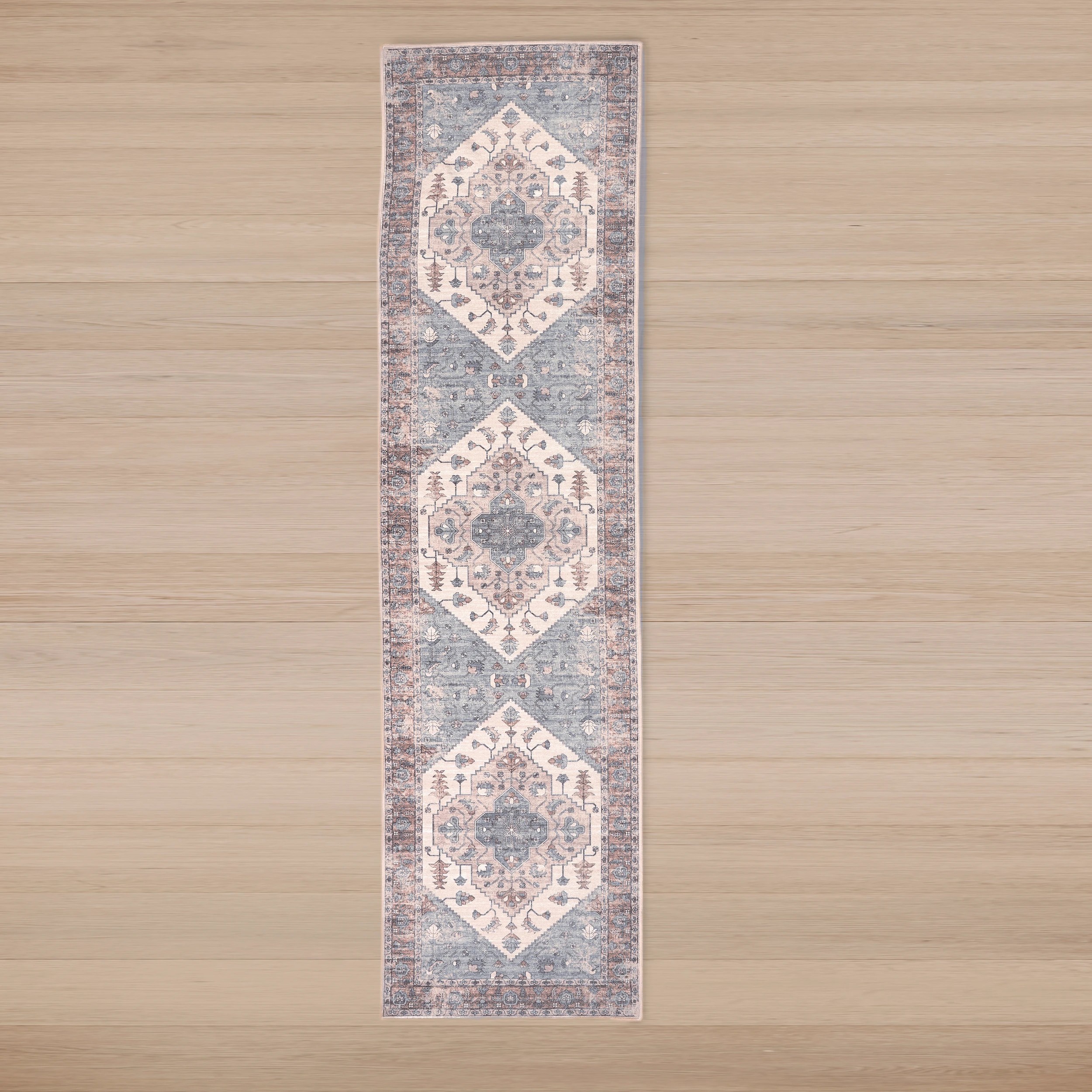 5 Tara Washable Runner - Beige - 300cm x 80cm, 5 of 8