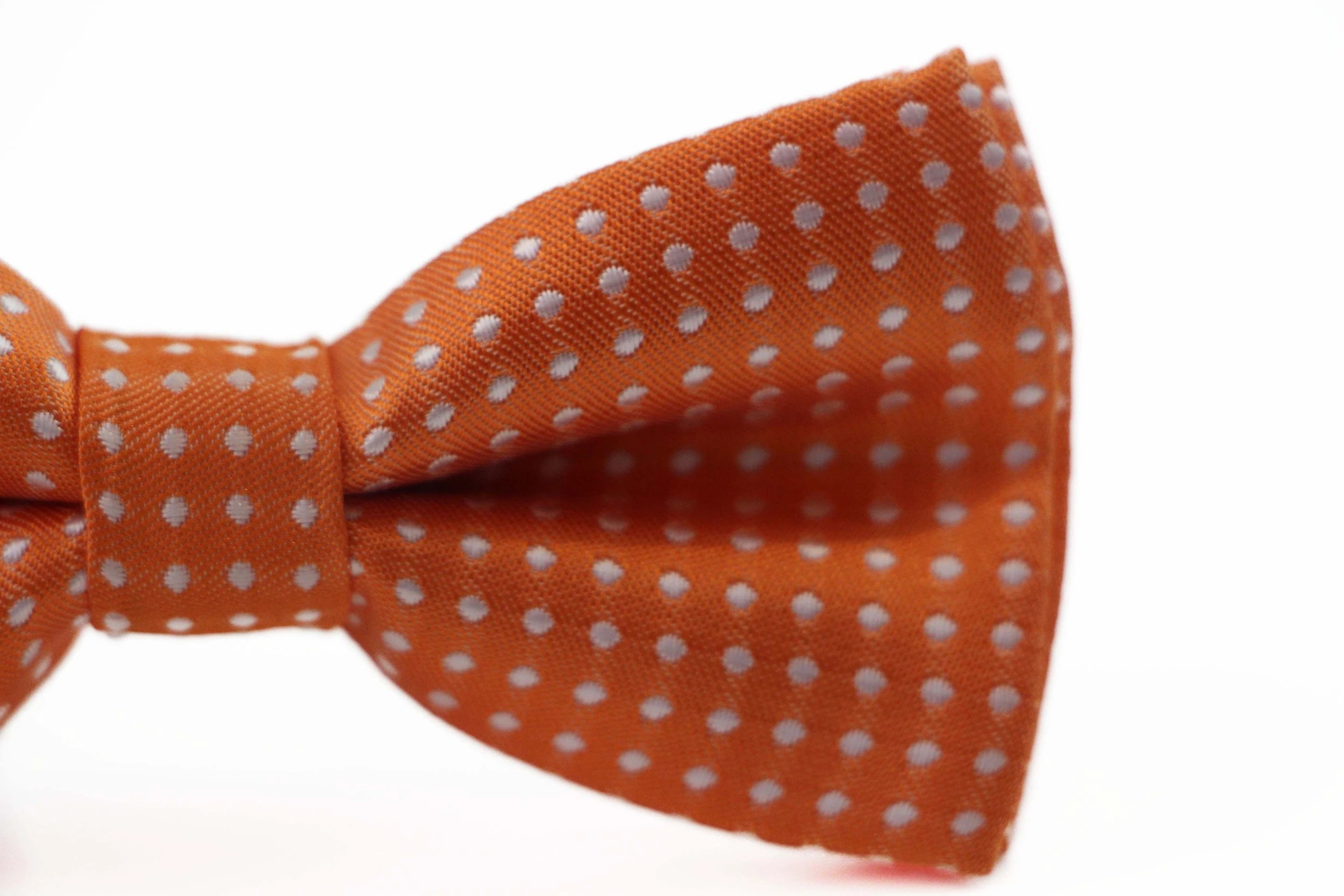 3 Zasel Boys Orange Bow Tie With White Polka Dots - Multi, 3 of 5