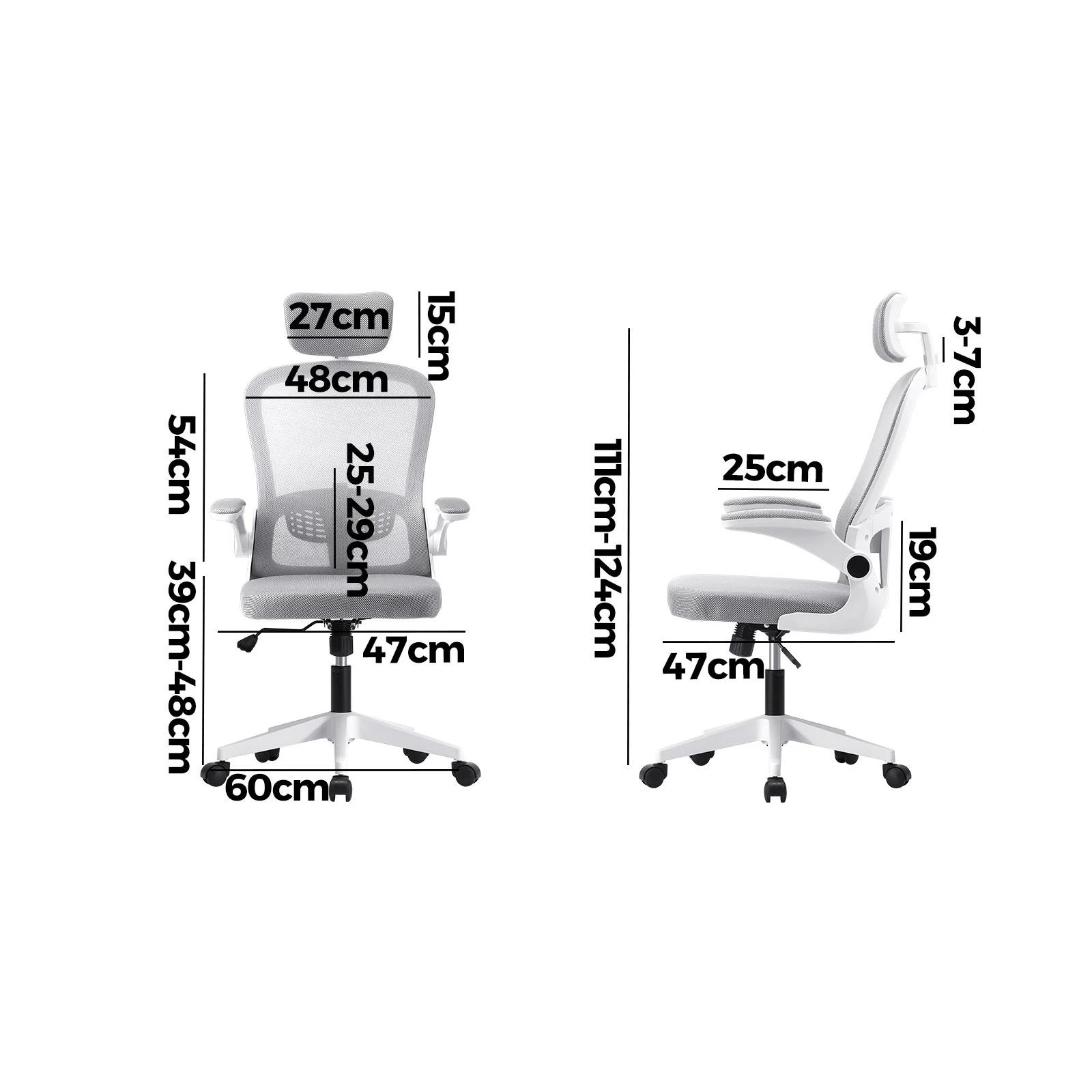 10 Oikiture Mesh Office Chair Fabric
 - White, 10 of 10