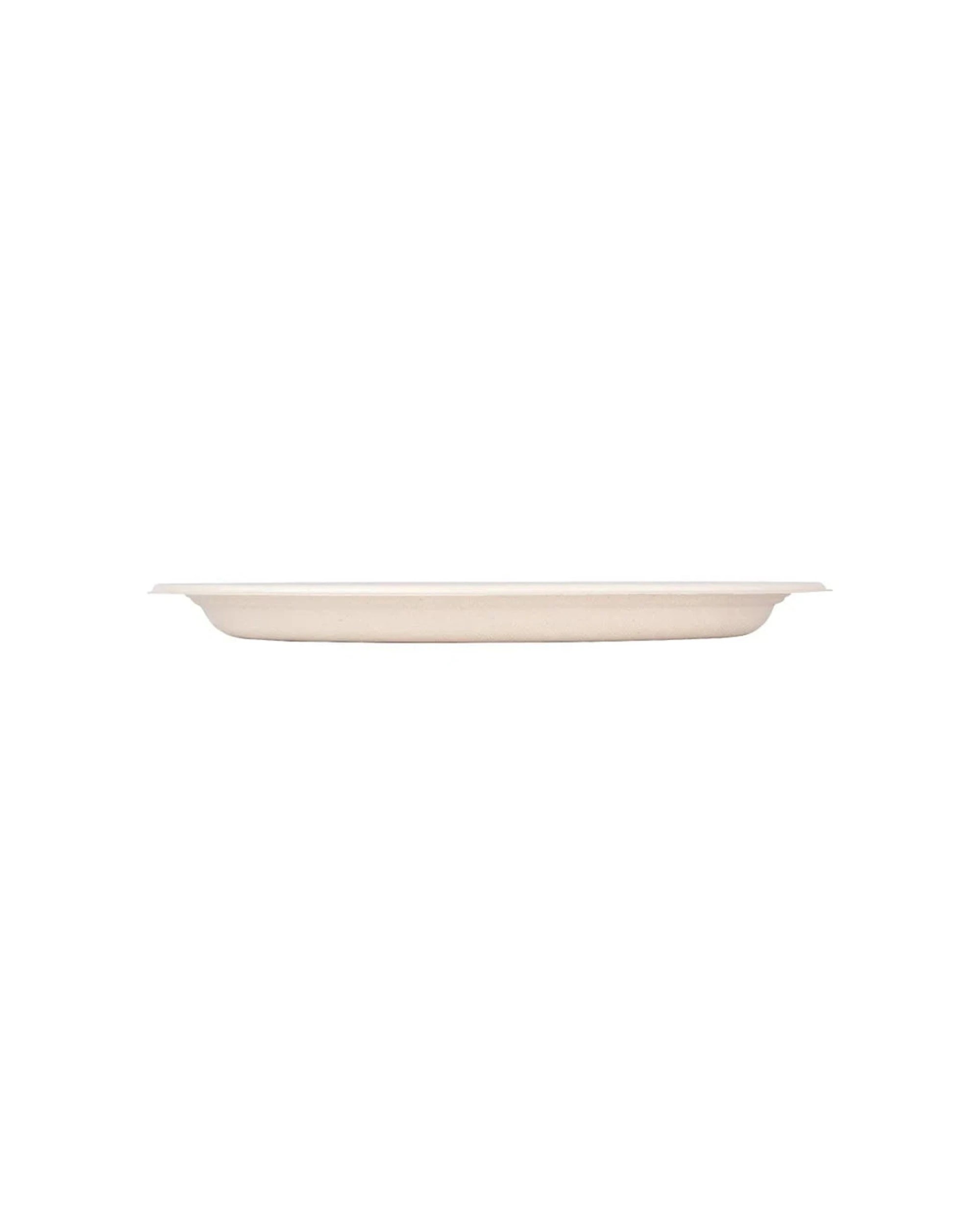 7 Eco Basics 10-Pack Microwave-Safe Biodegradable Sugarcane Dinner Plates 32 cm - Plain, 7 of 7