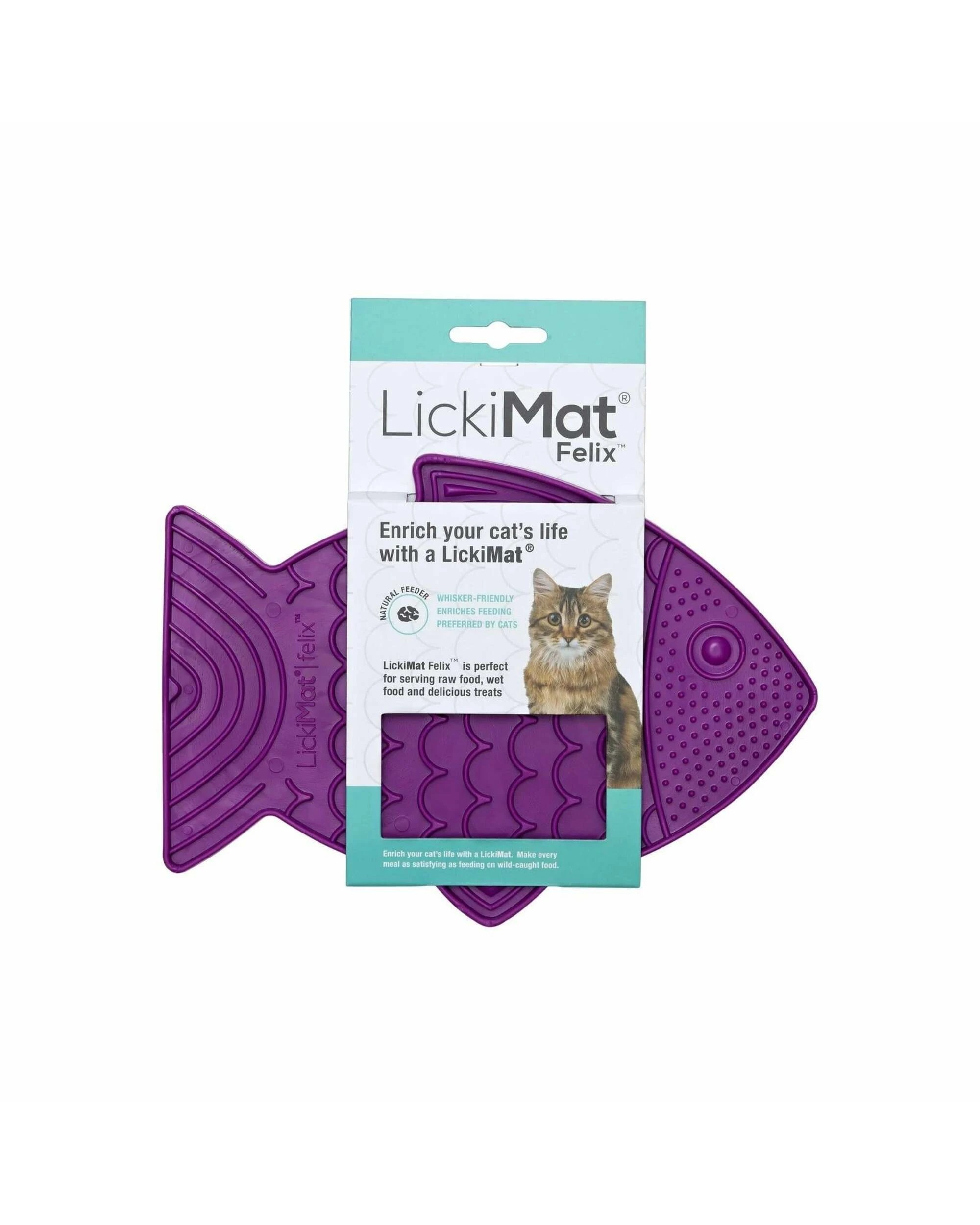 1 Lickimat Cat Feeder Classic Cat Feederster Purple, 1 of 1