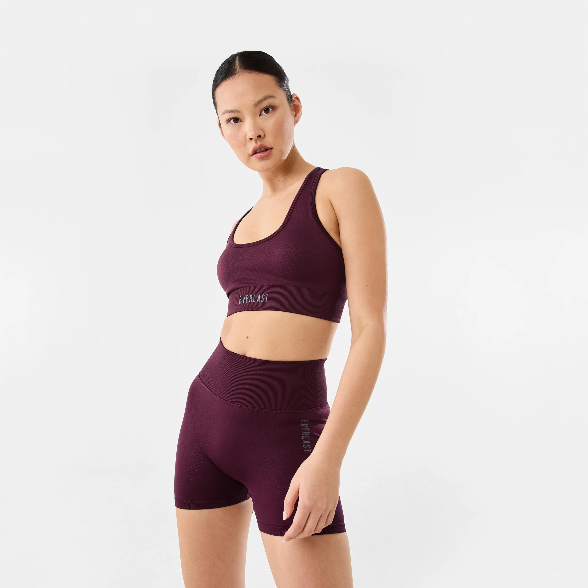 10 Everlast Womens Scoop Neck Seamfree Crop Top EVERLAST CHERRY LAQ, 10 of 10