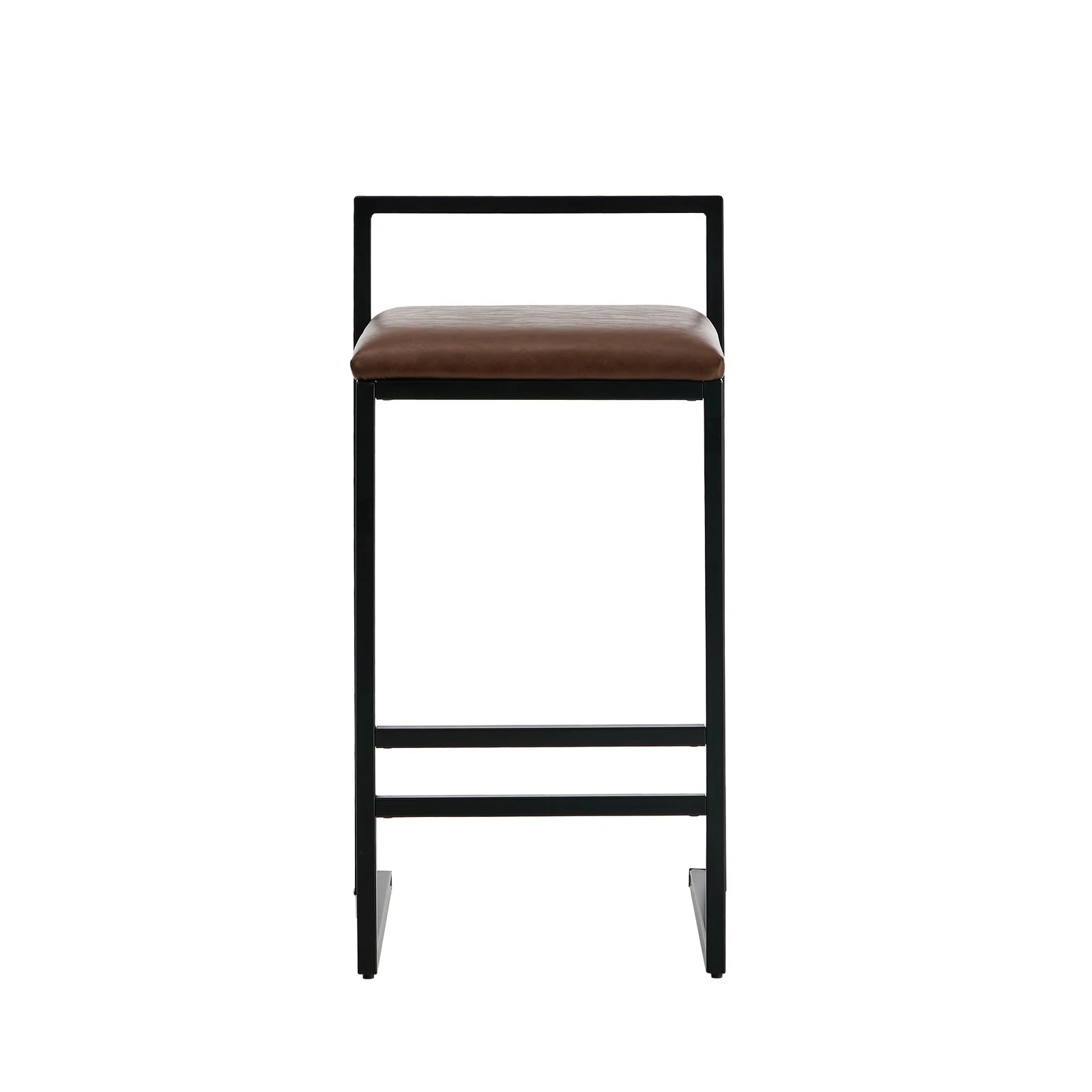 6 Oikiture 2x Bar Stools Kitchen Dining Stool Counter High Chair Leather - Brown, 6 of 10