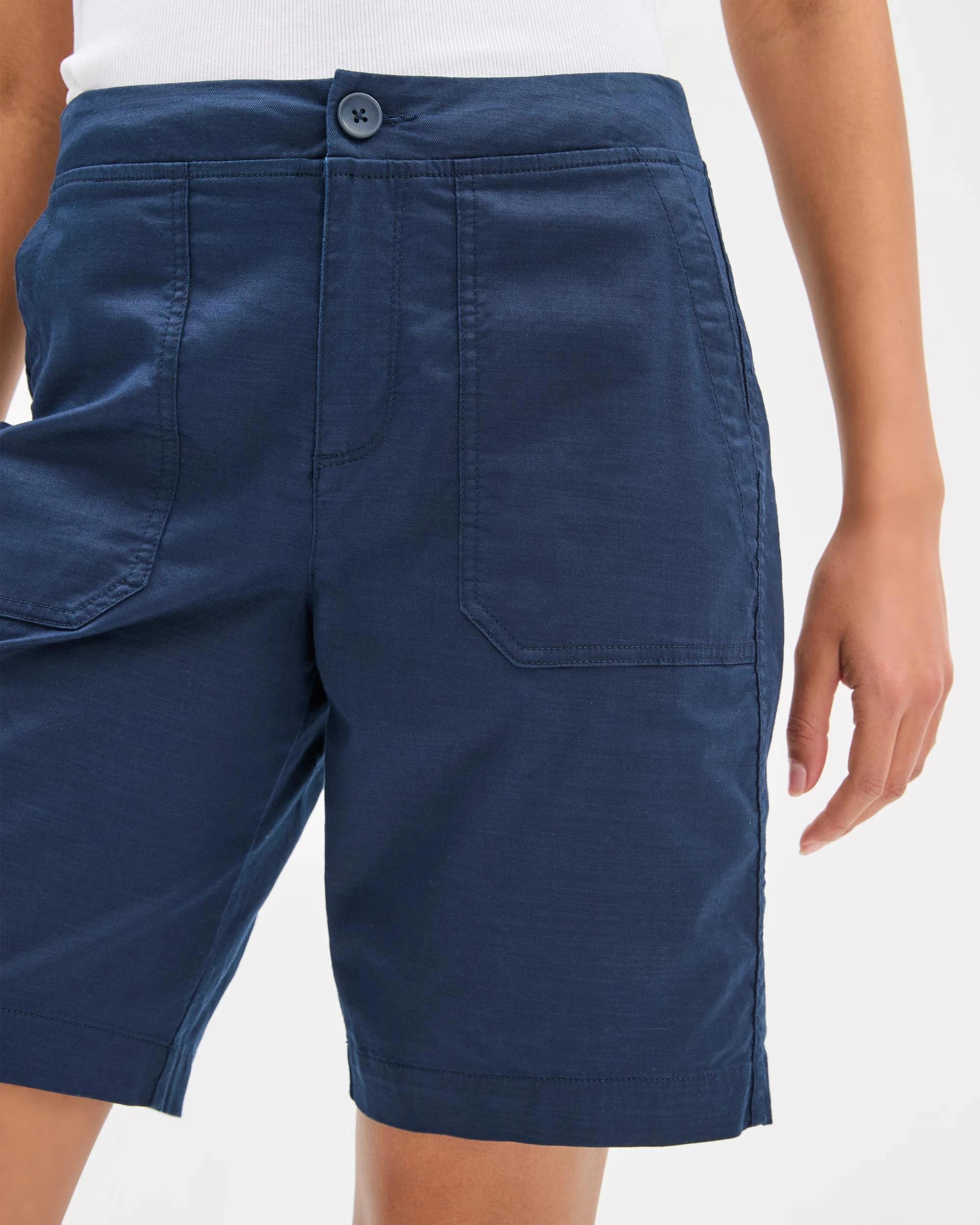 5 Target Ribbed Waist Shorts NAVY BLUE, 5 of 5