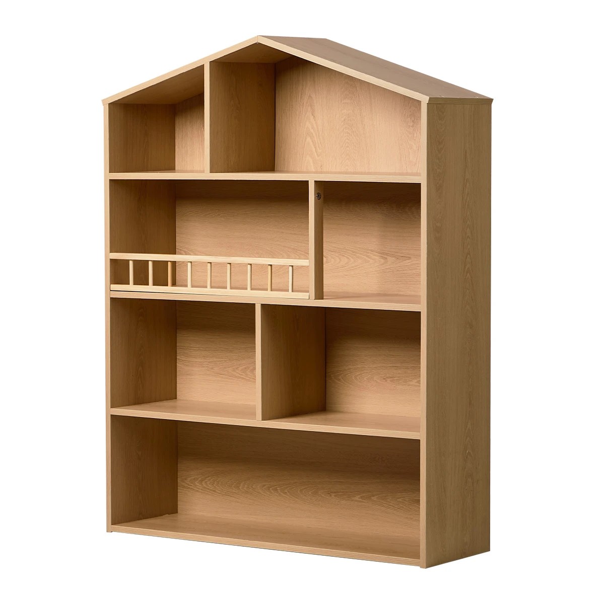 1 Oikiture Kids Bookshelf Toy Storage Children Bookcase Display Shelf Rack - Natural, 1 of 9