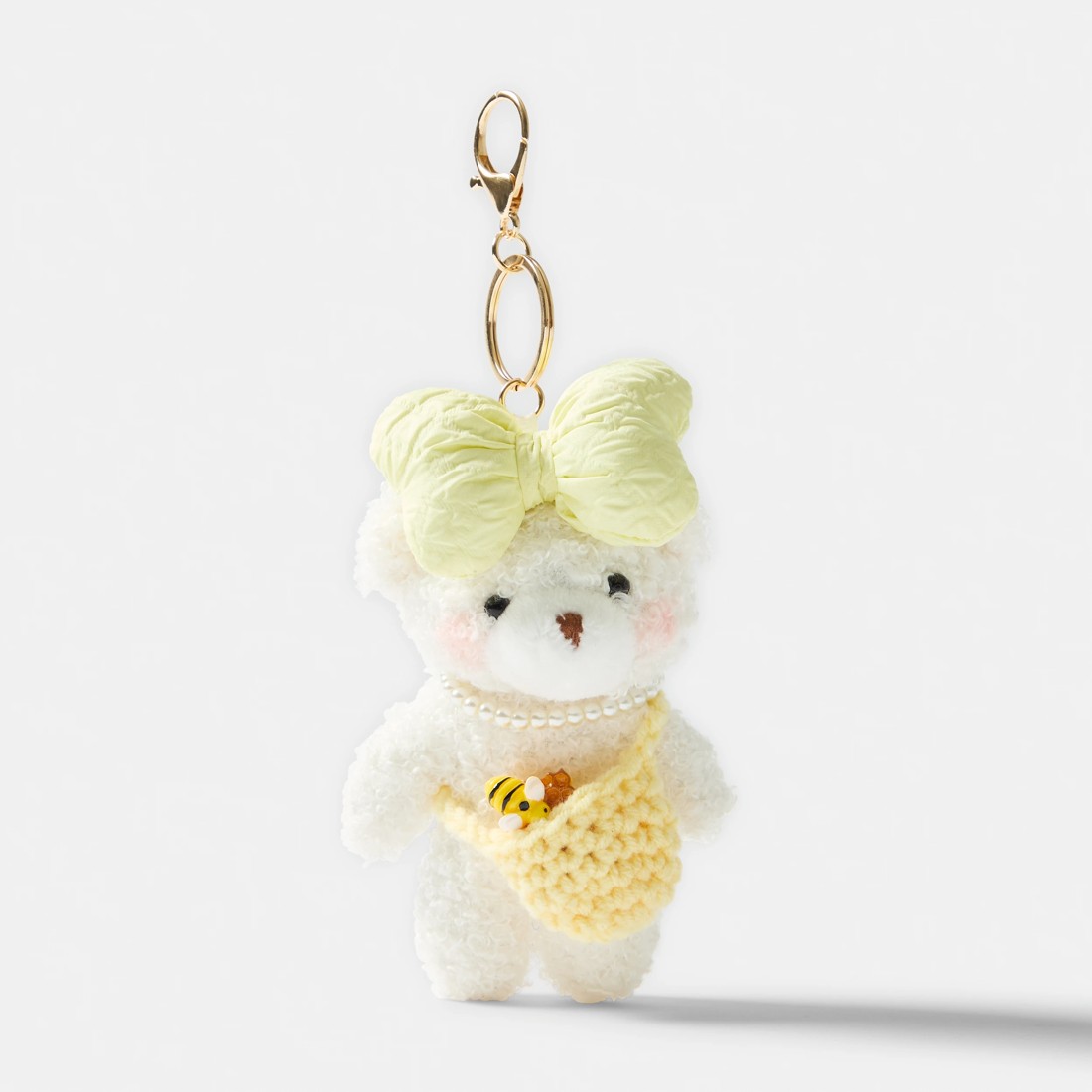 2 Bear Bag Charm Keyring - Yellow, 2 of 5
