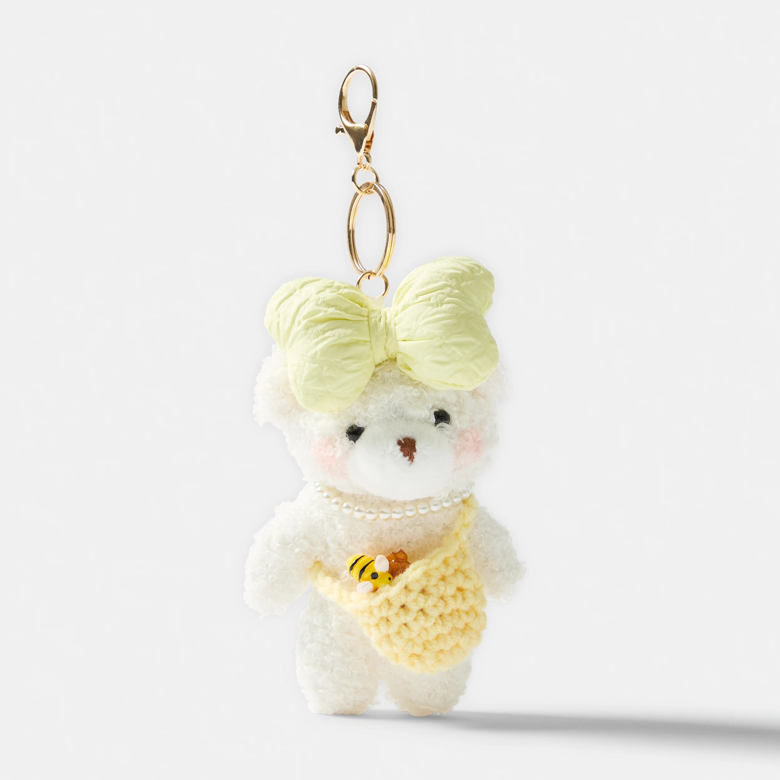 2 Bear Bag Charm Keyring - Yellow, 2 of 5