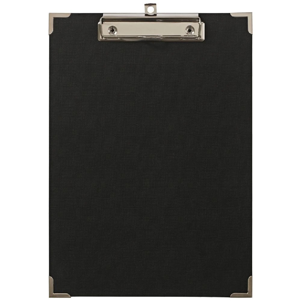 1 J.Burrows Clipboard A4 with Metal Corners Black, 1 of 2