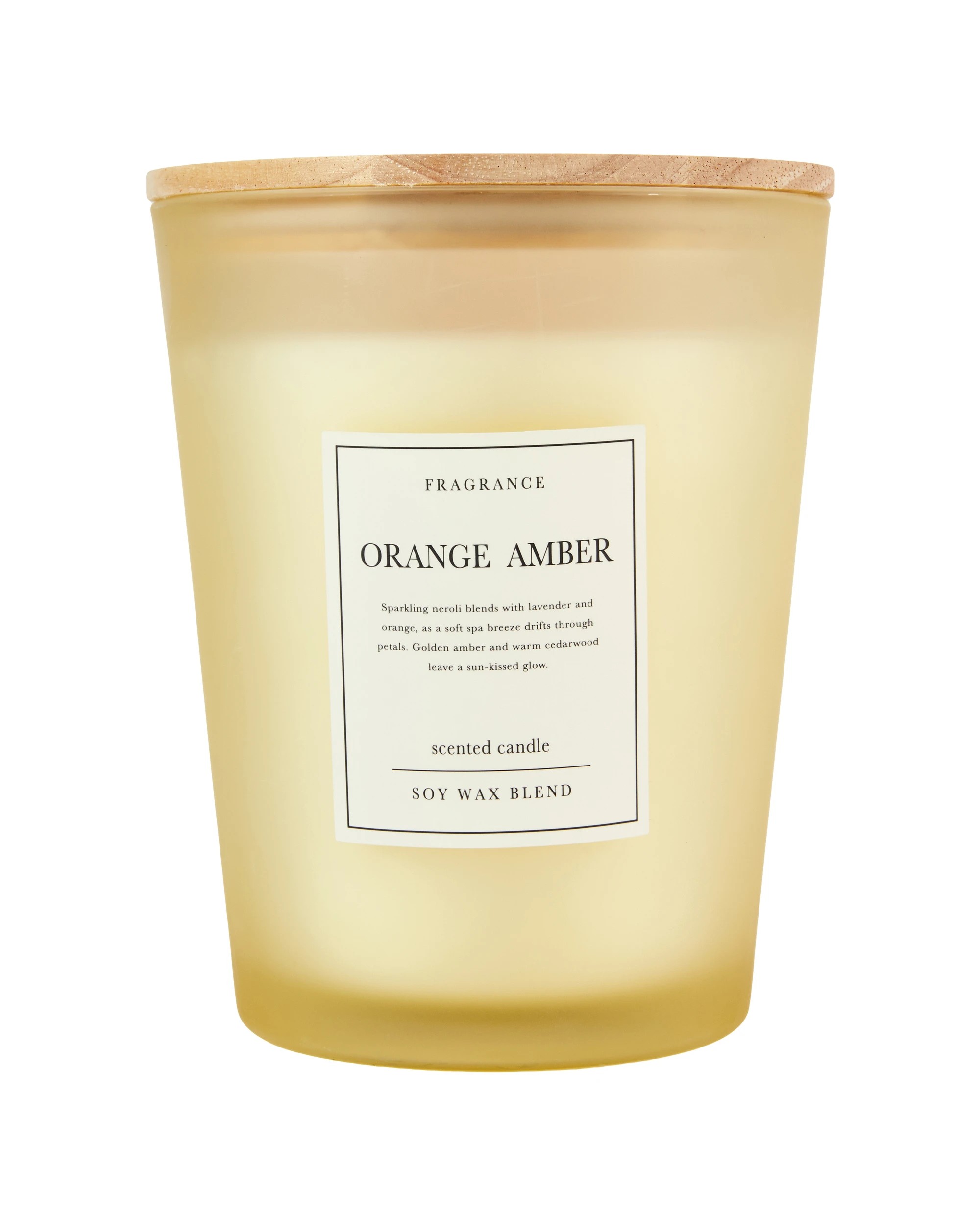 1 XL Frosted Orange Amber Candle, 1 of 5