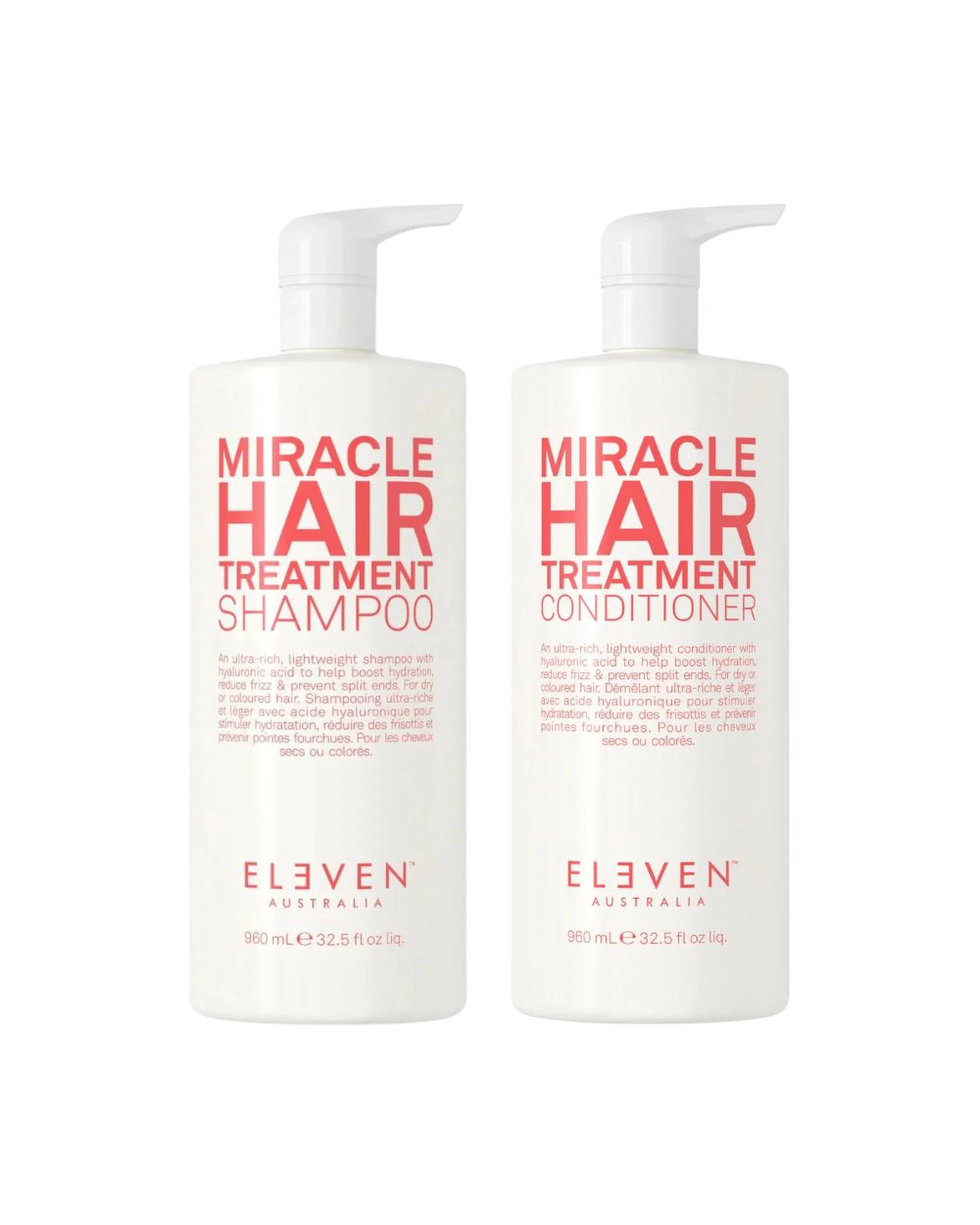 1 Eleven Australia Miracle Hair Treatment Shampoo & Conditioner 960mL Duo, 1 of 7