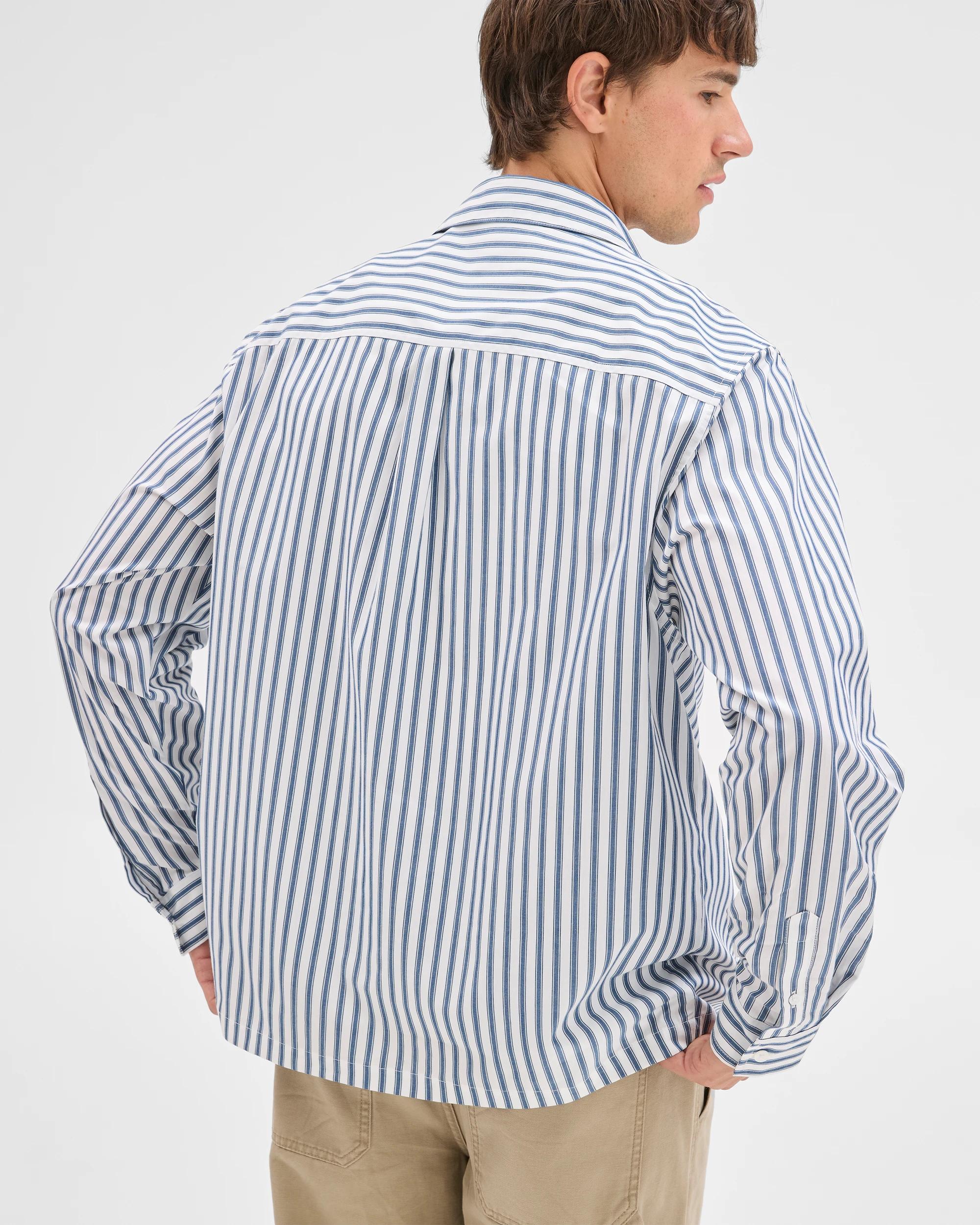 2 Commons Australian Cotton Business Shirt WHITE STRIPE, 2 of 6