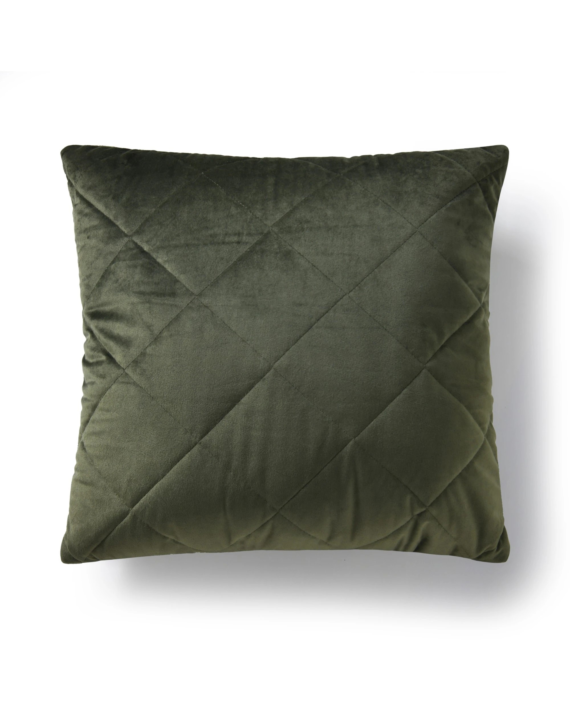 1 Dreamaker Haven Quilted Cushion 50x50cm - Olive, 1 of 4