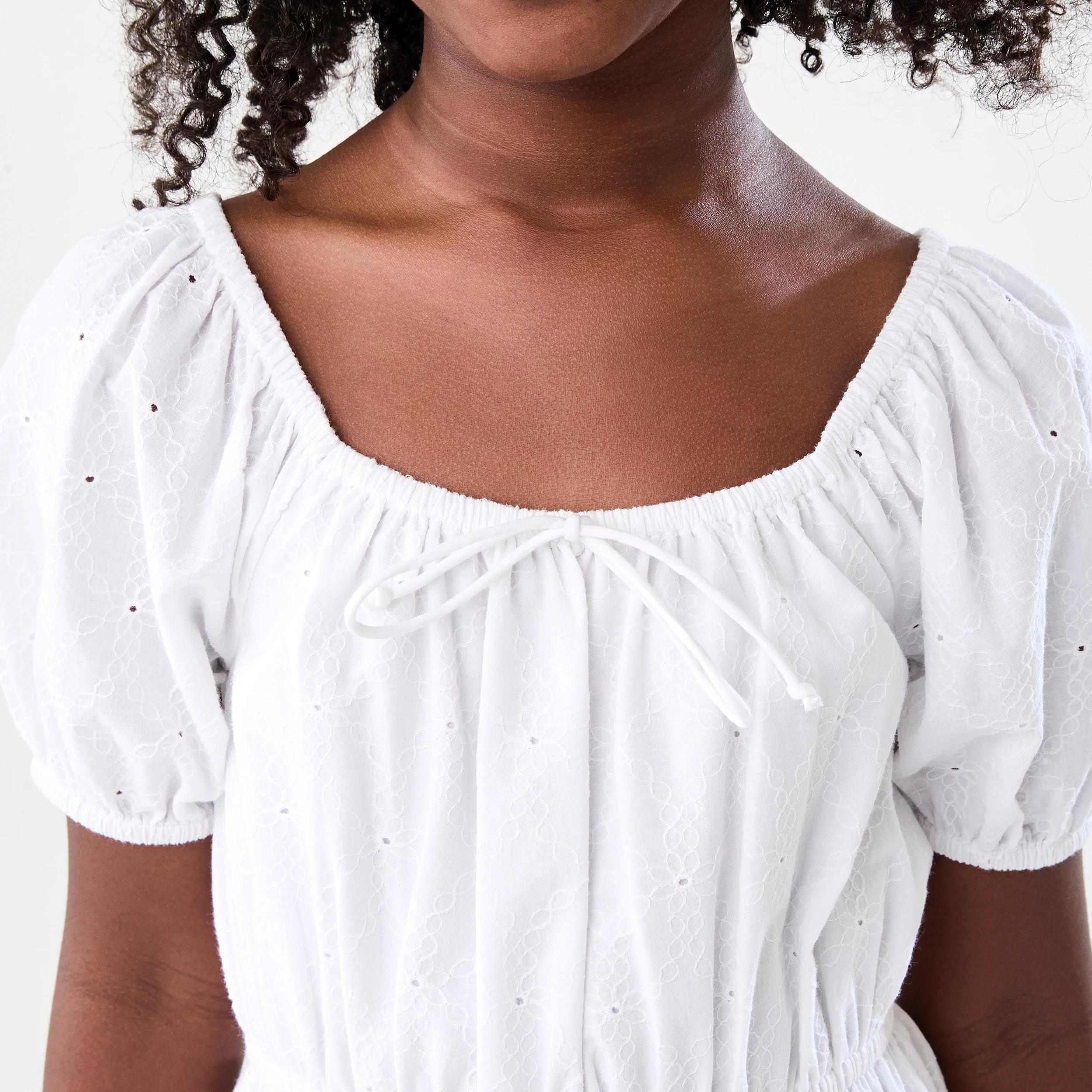 4 Broderie Dress White, 4 of 8