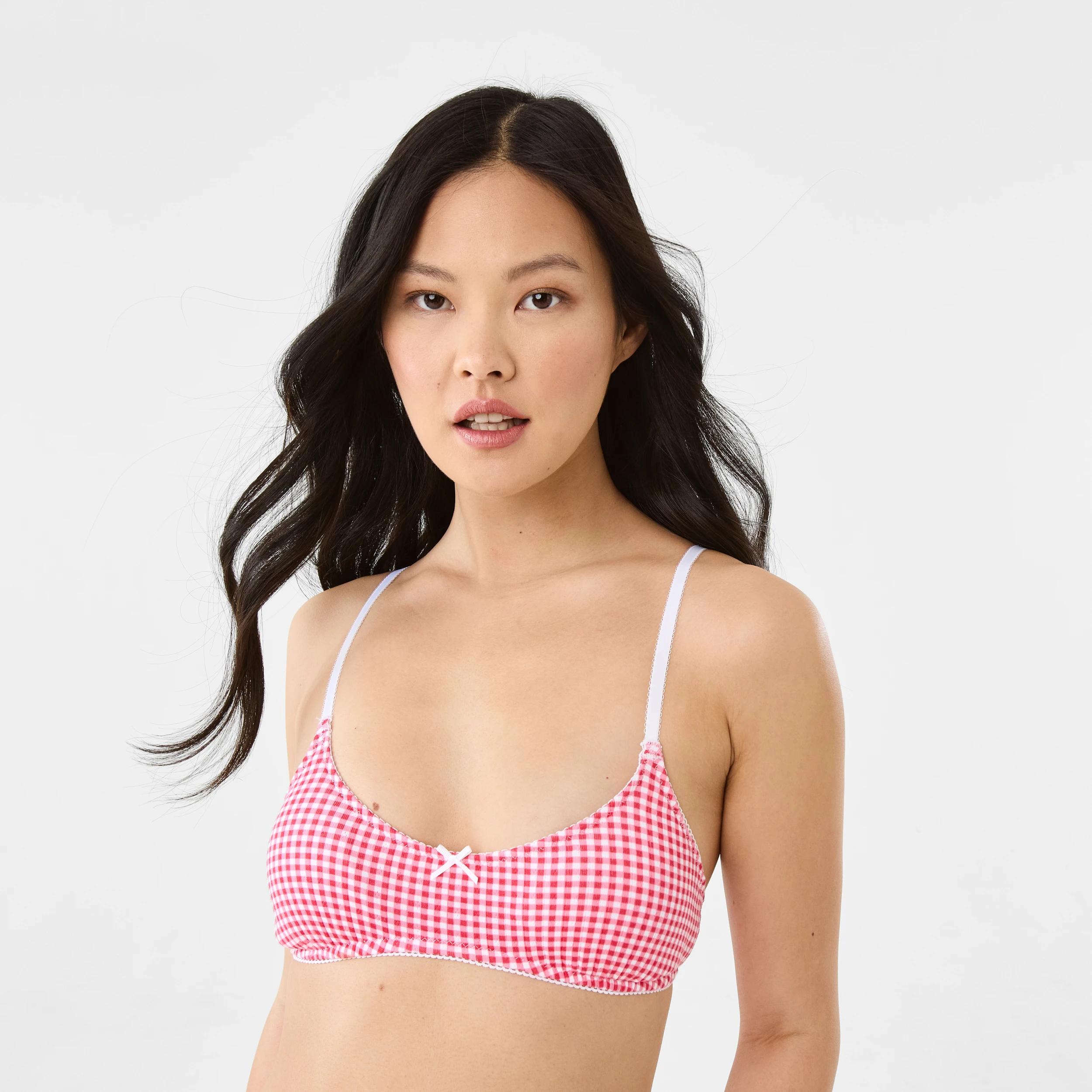 2 Pointelle Scoop Crop MINI CHECK CORDYLINE, 2 of 7