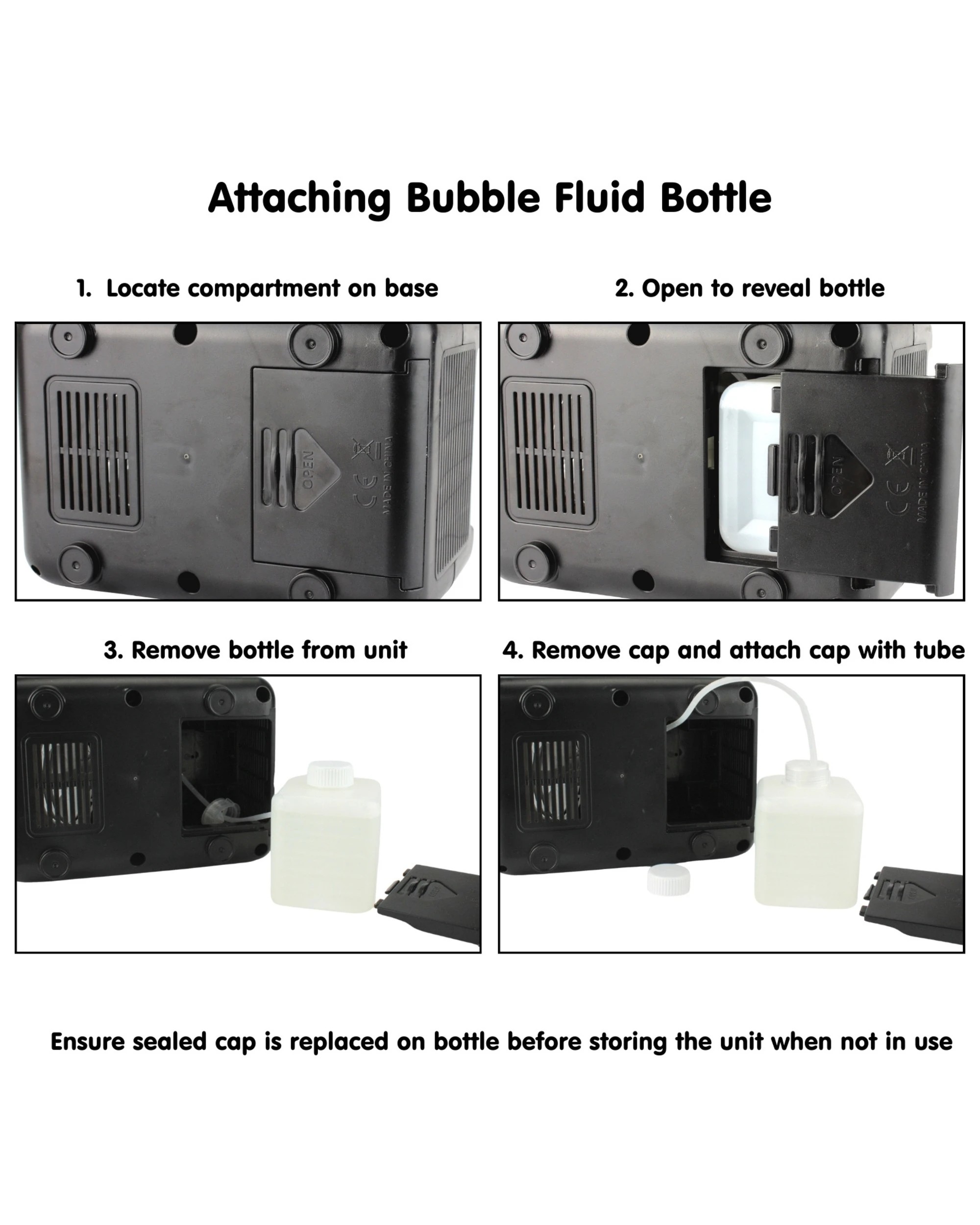 2 Alpen Battery Operated Bubble Machine 20 Hole - Black, 2 of 4