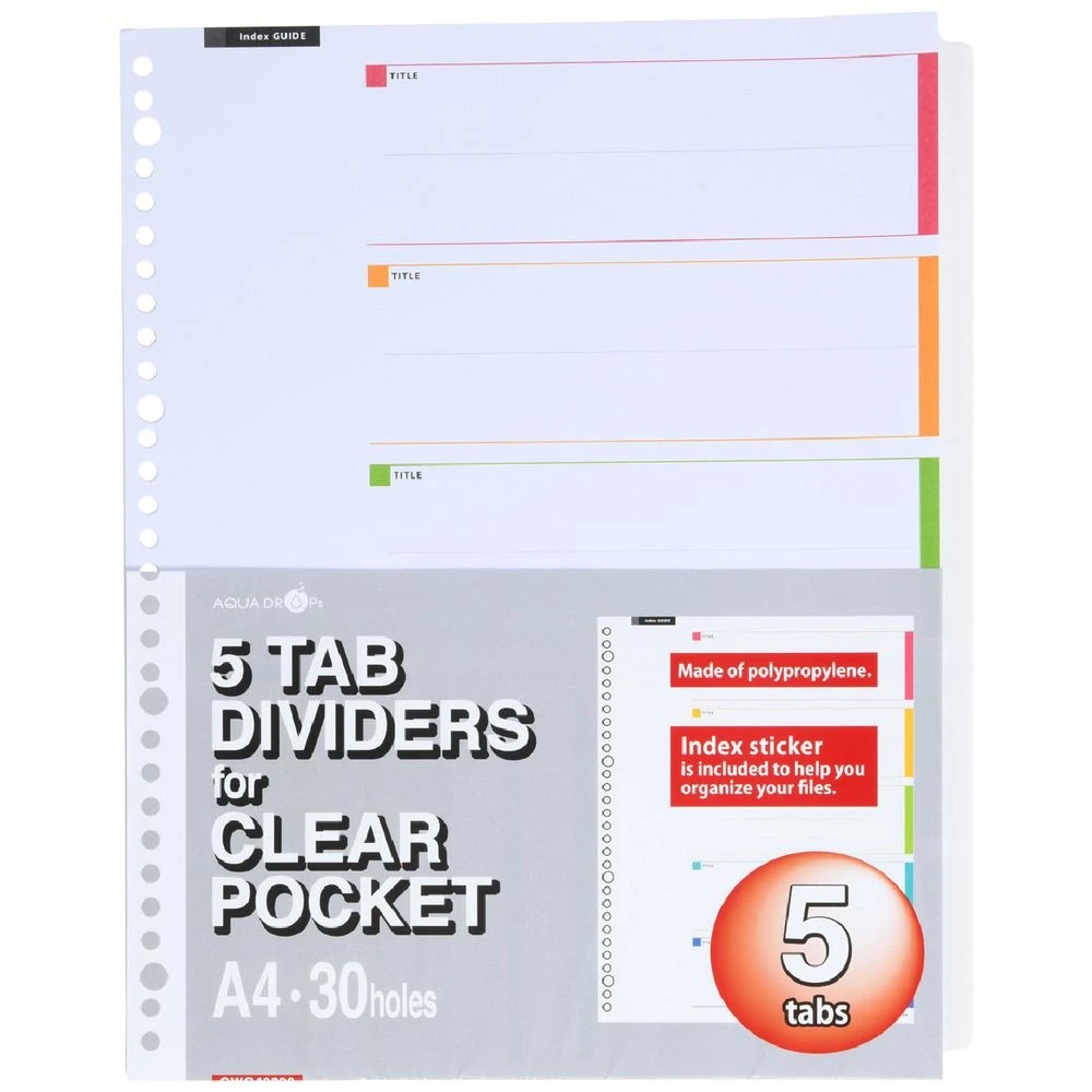 1 Aquadrops Display Book 5 Tab Dividers, 1 of 4