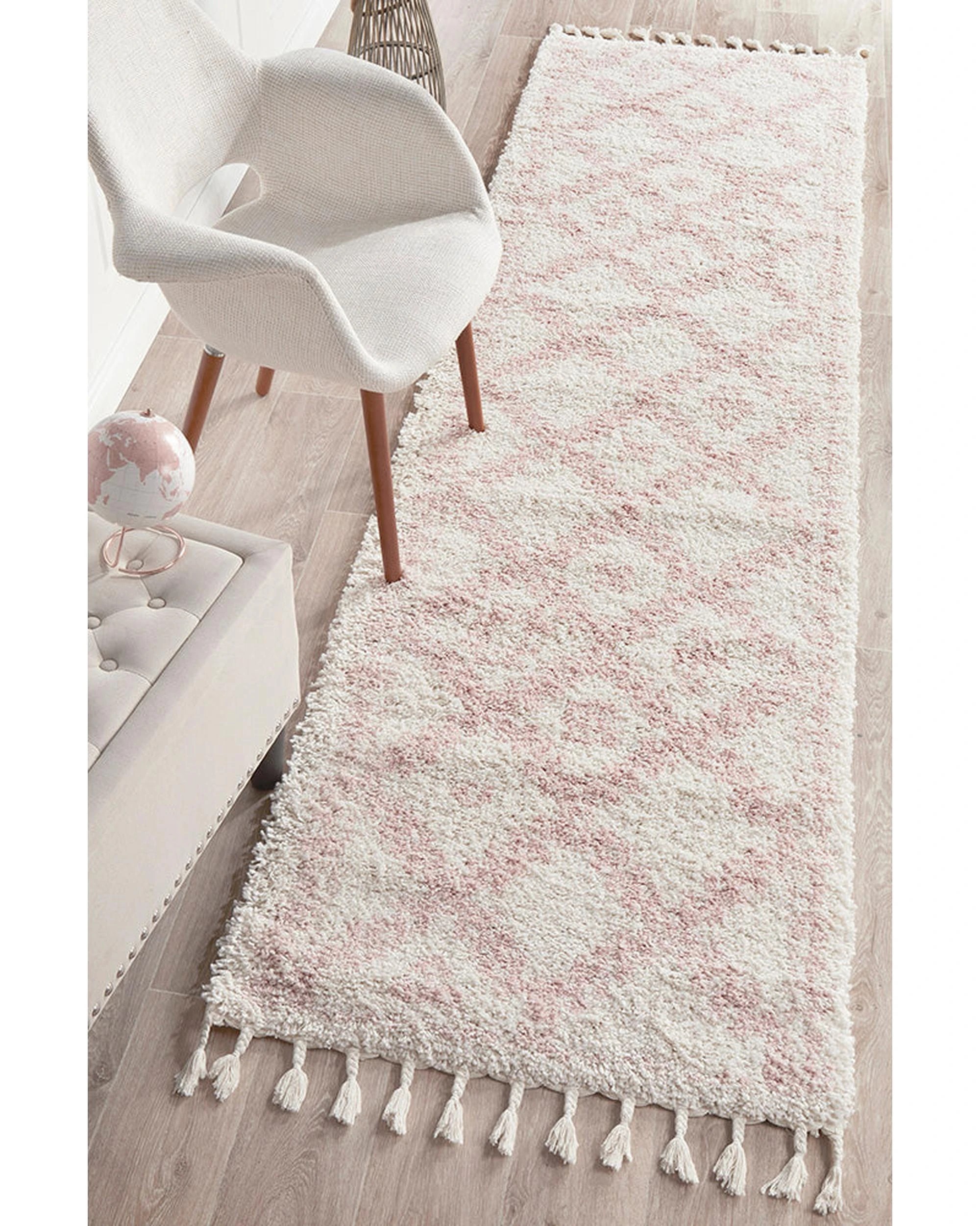 2 Rug Culture Saffron 33 Pink Runner Rug, 80 x 300 cm, 4 cm Pile, Polypropylene - Assorted, 2 of 7