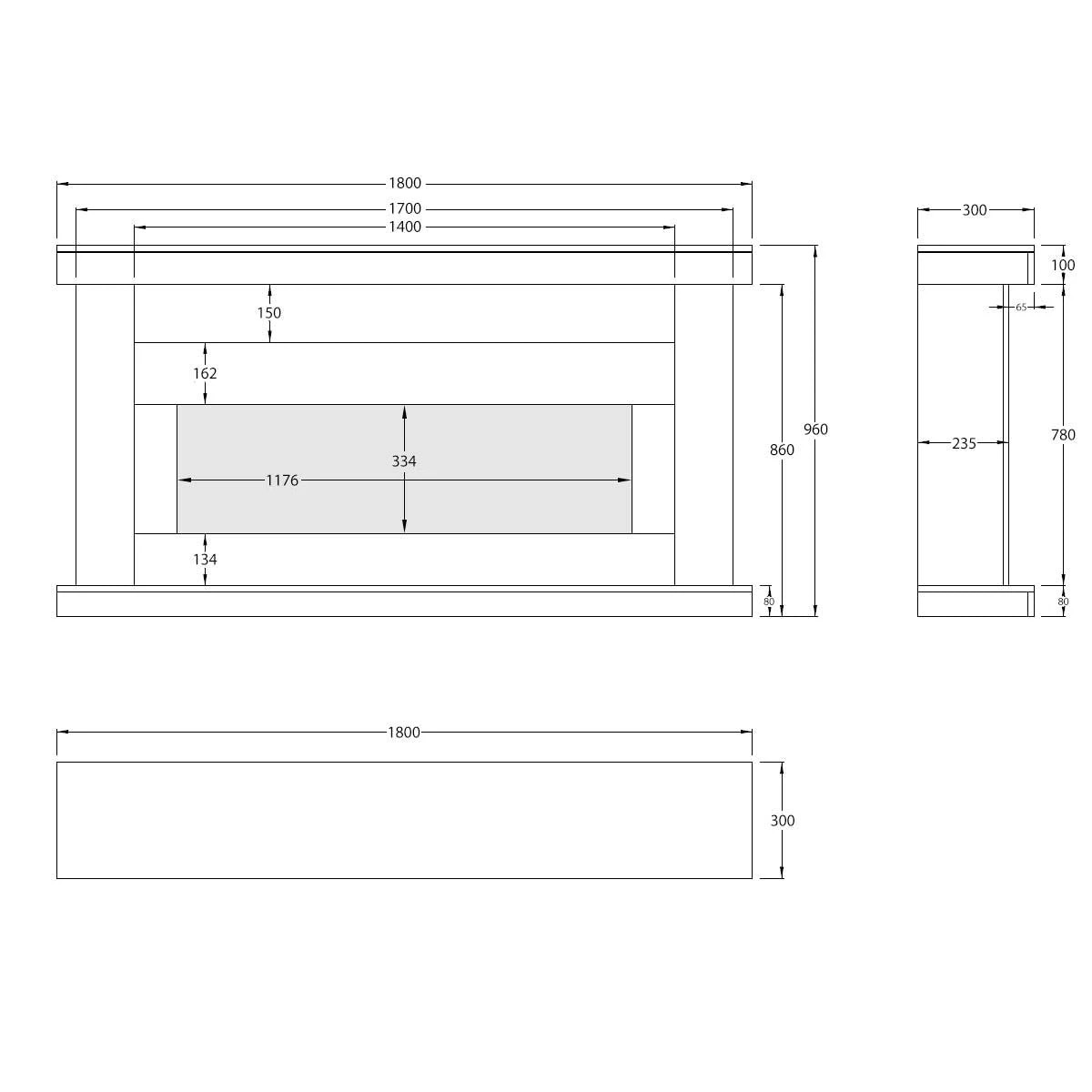 6 Moda Living Aristo 50 inch Electric Fireplace Heater with White Mantel Suite - White, 6 of 10