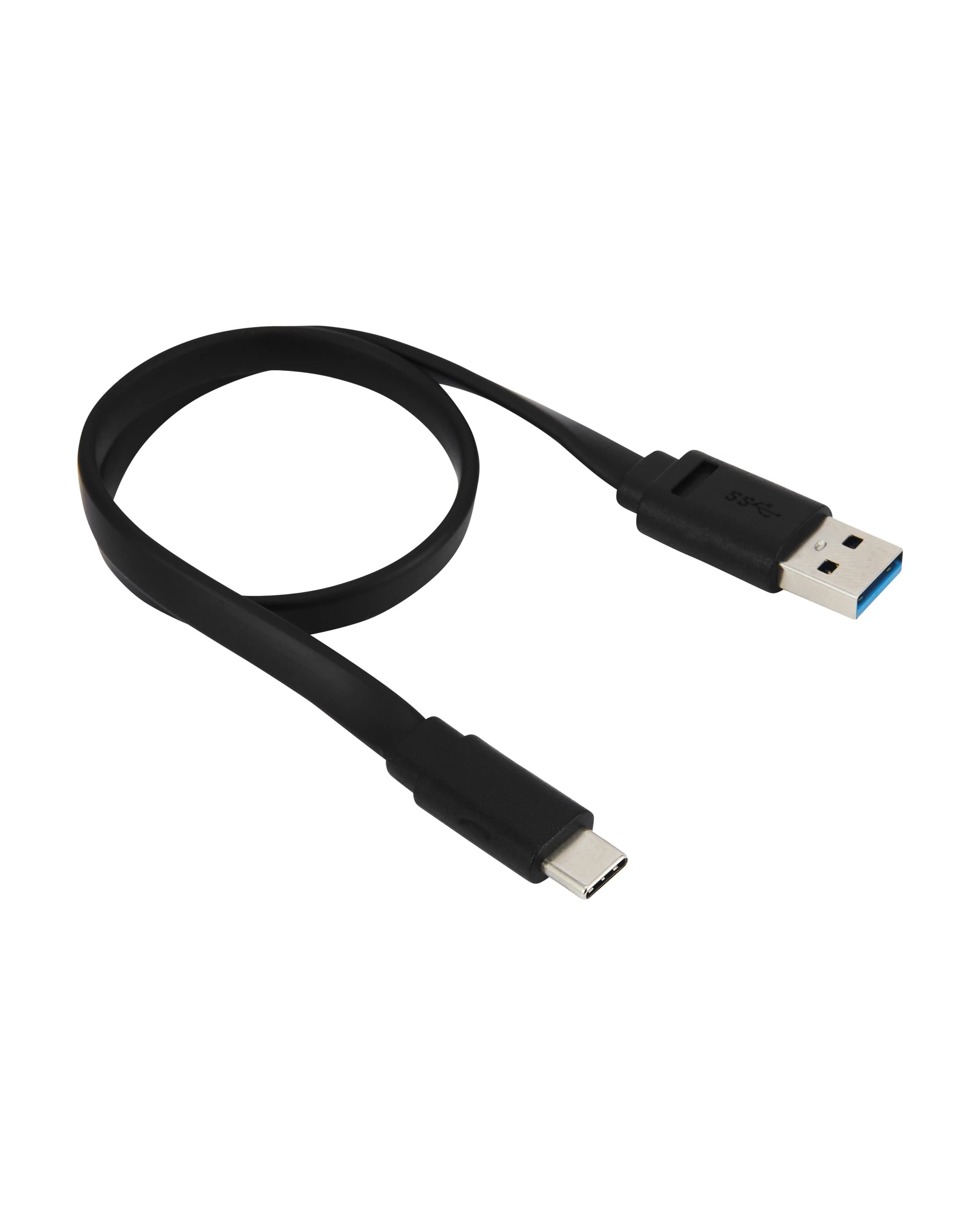 2 USB-A to USB-C Short Noodle Black Cable - 30cm, 2 of 6