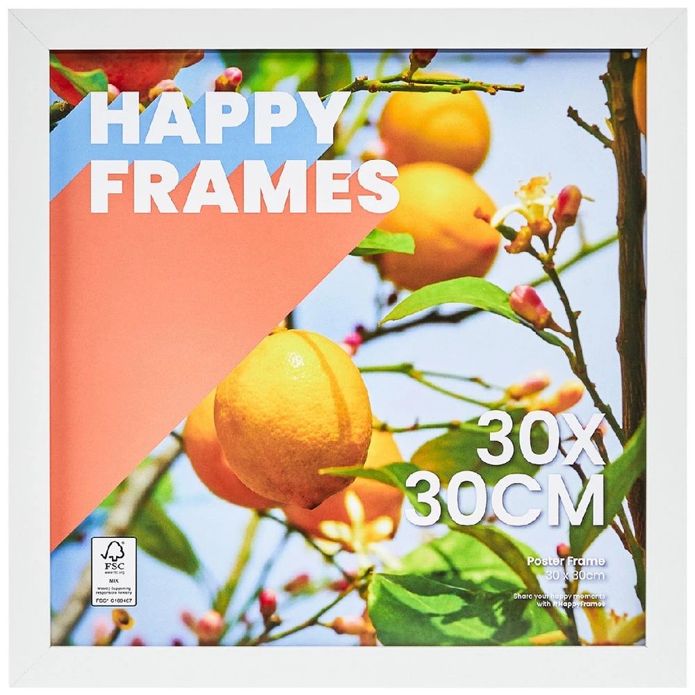 1 Happy Frames 30 x 30CM Poster Frame White, 1 of 4