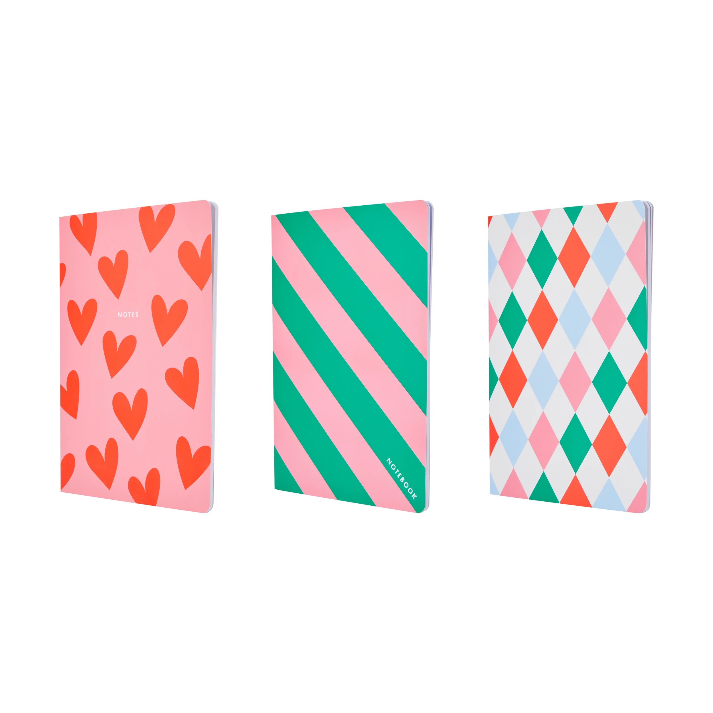 3 3 Pack B5 Stitch Notebook Set, 3 of 5