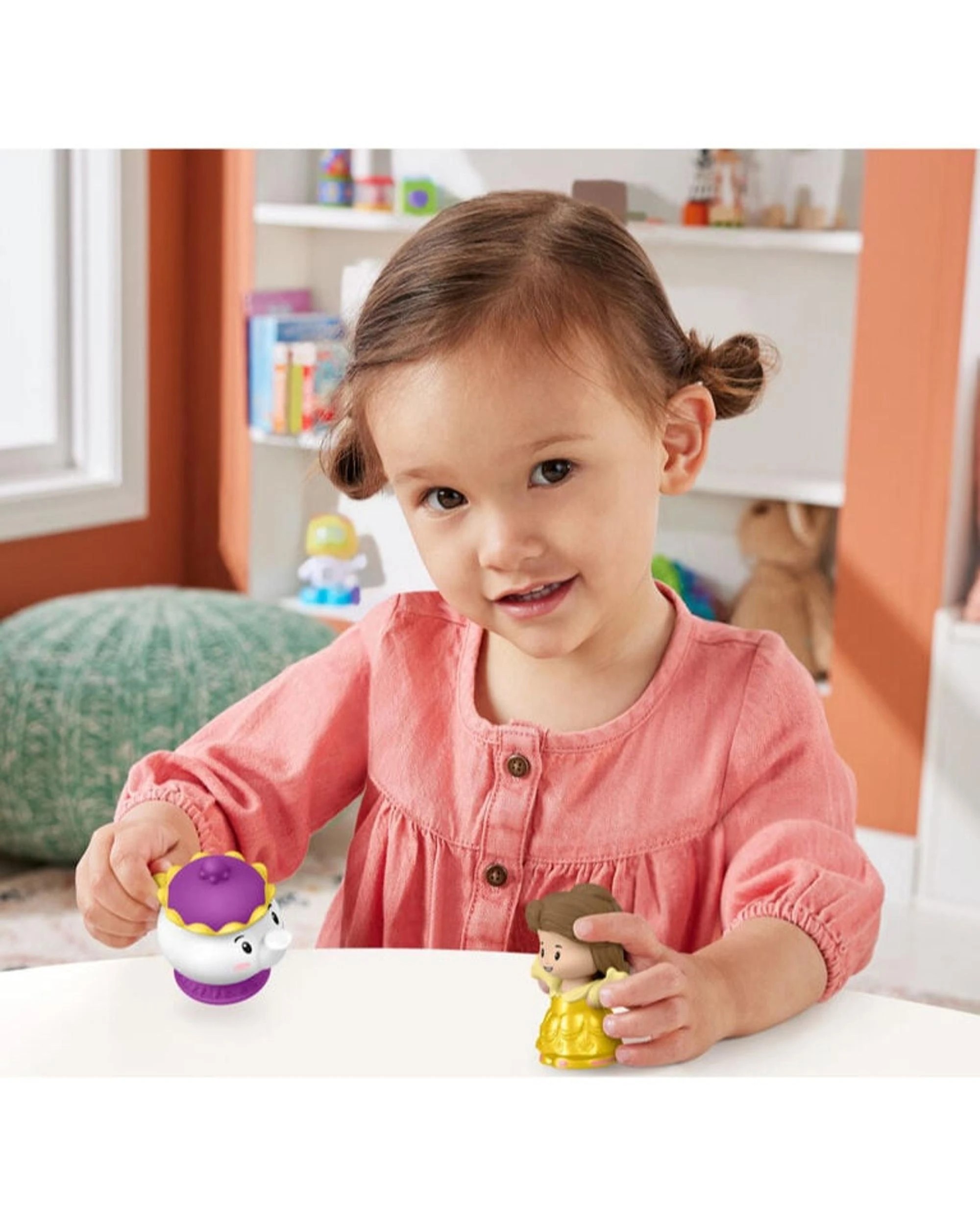 5 Little People Disney Princess Belle and Mrs Potts Figure Set, 5 of 6