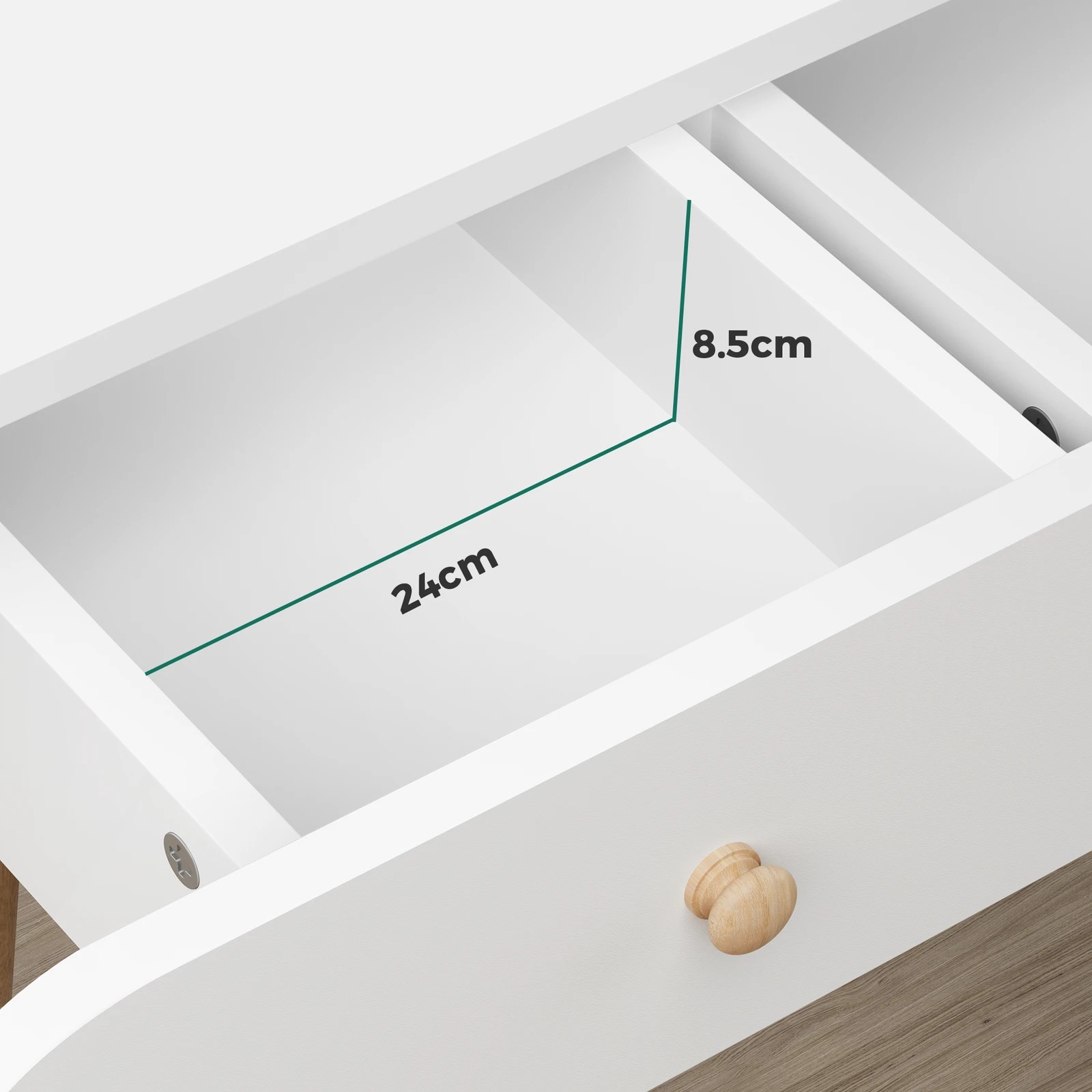 8 Alfordson Dressing Table Stool Set Makeup Mirror Vanity LED Light - White, 8 of 10