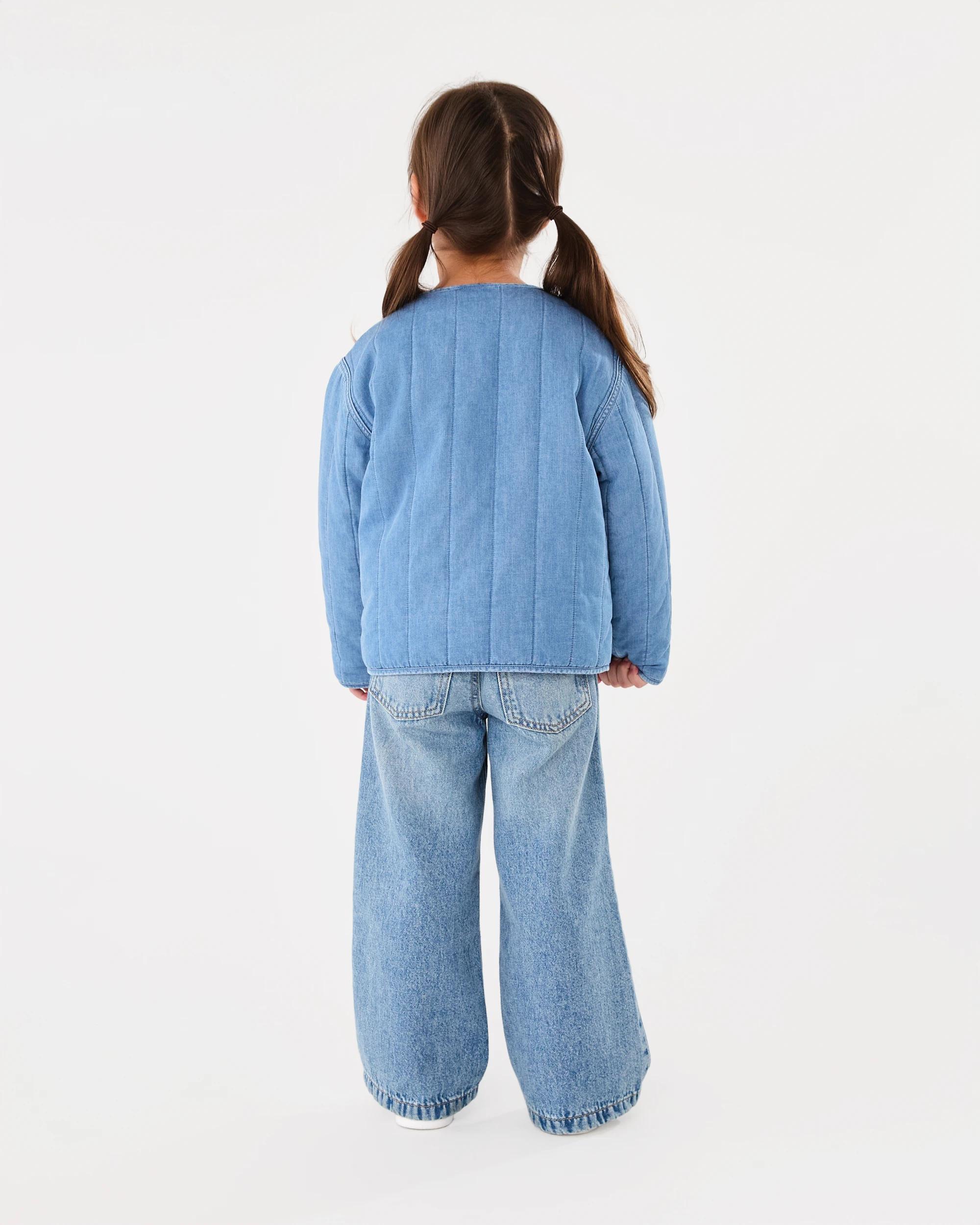 8 Chambray Padded Jacket Mid Denim, 8 of 8