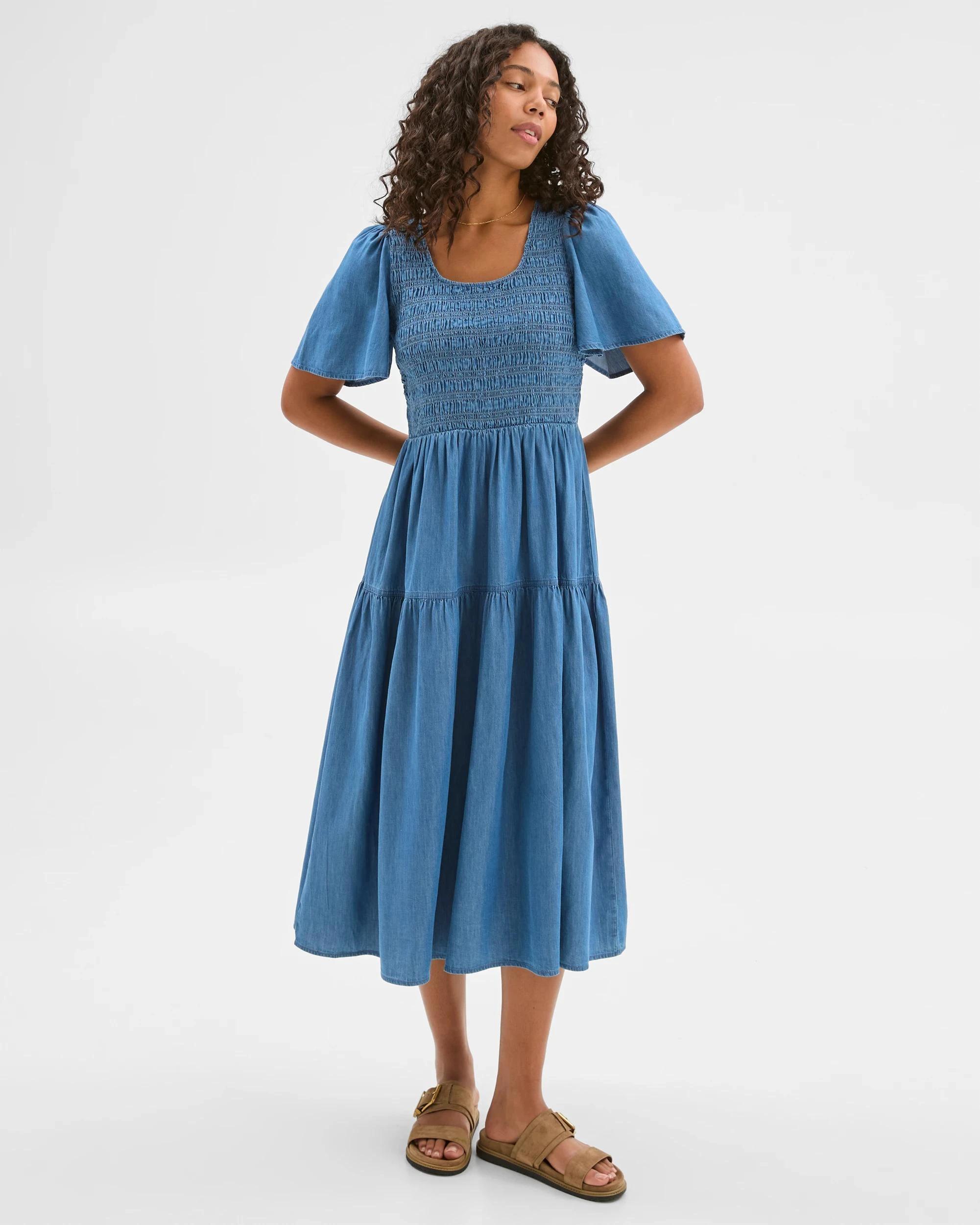 1 Target Woman Chambray Midi Dress CHAMBRAY, 1 of 6