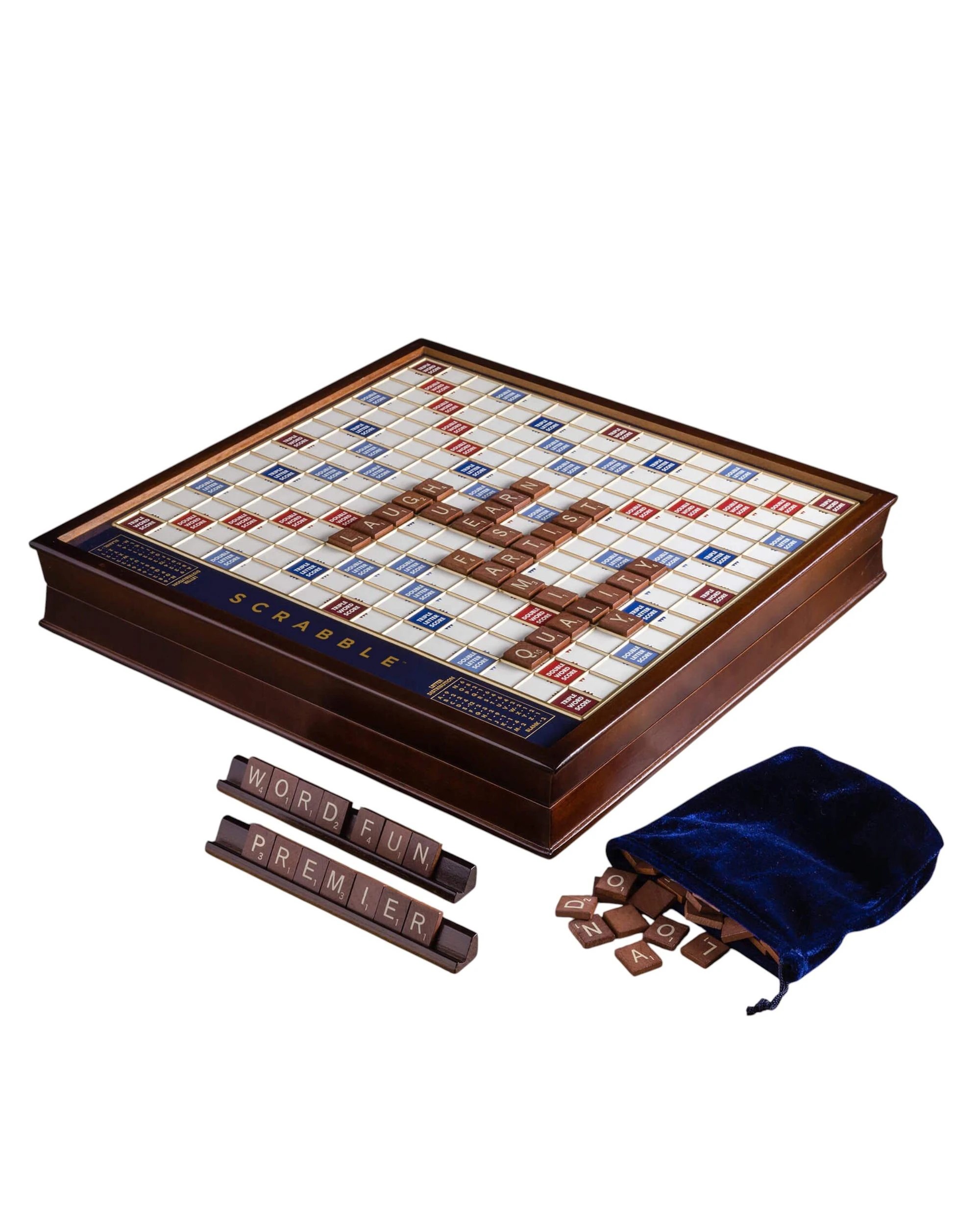 1 Scrabble Deluxe Edition Board Game, 1 of 6