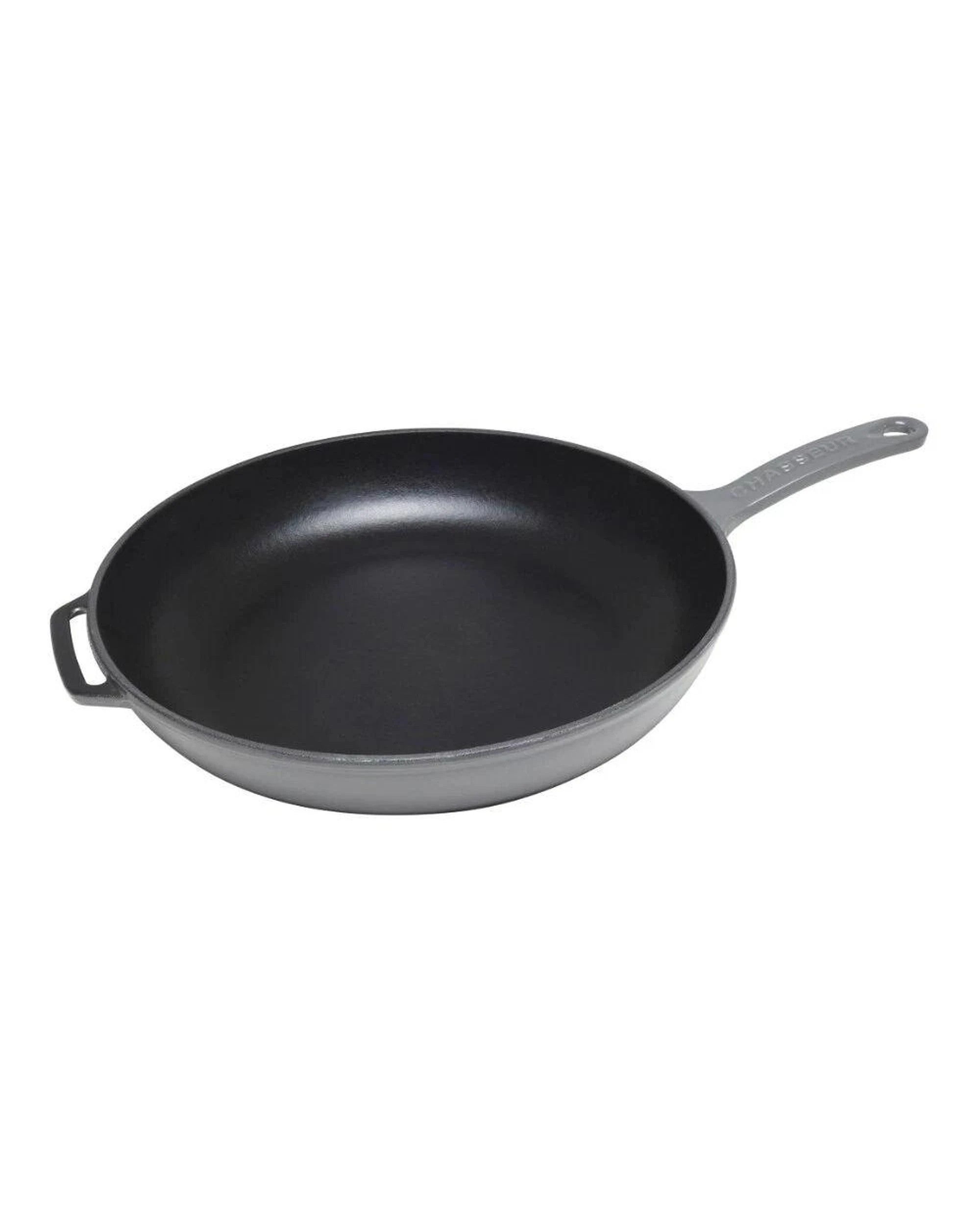 1 Chasseur Frypan Cast With Handle 28cm Caviar, 1 of 2